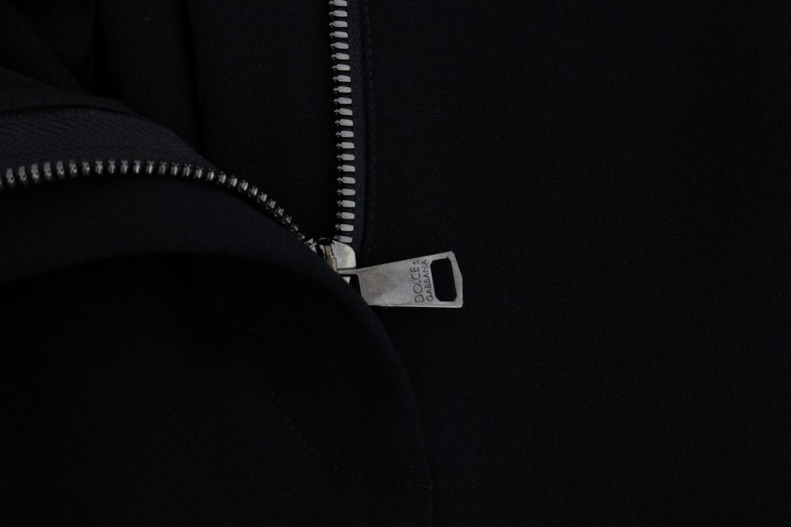 Dolce & Gabbana Black Stretch Pink Stripes Capri Pants | Regal Royce