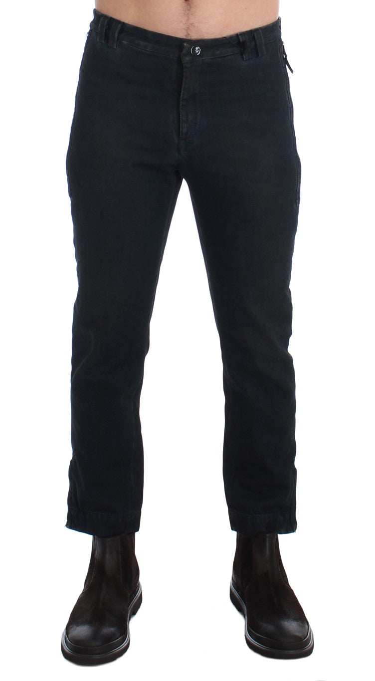 Costume National Blue Cotton Slim Pants Denim Jeans | Regal Royce