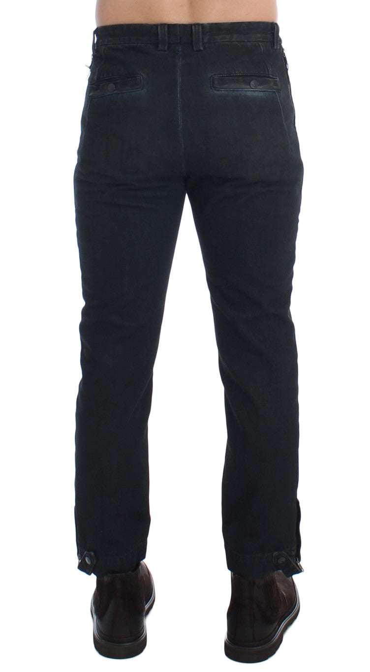 Costume National Blue Cotton Slim Pants Denim Jeans | Regal Royce