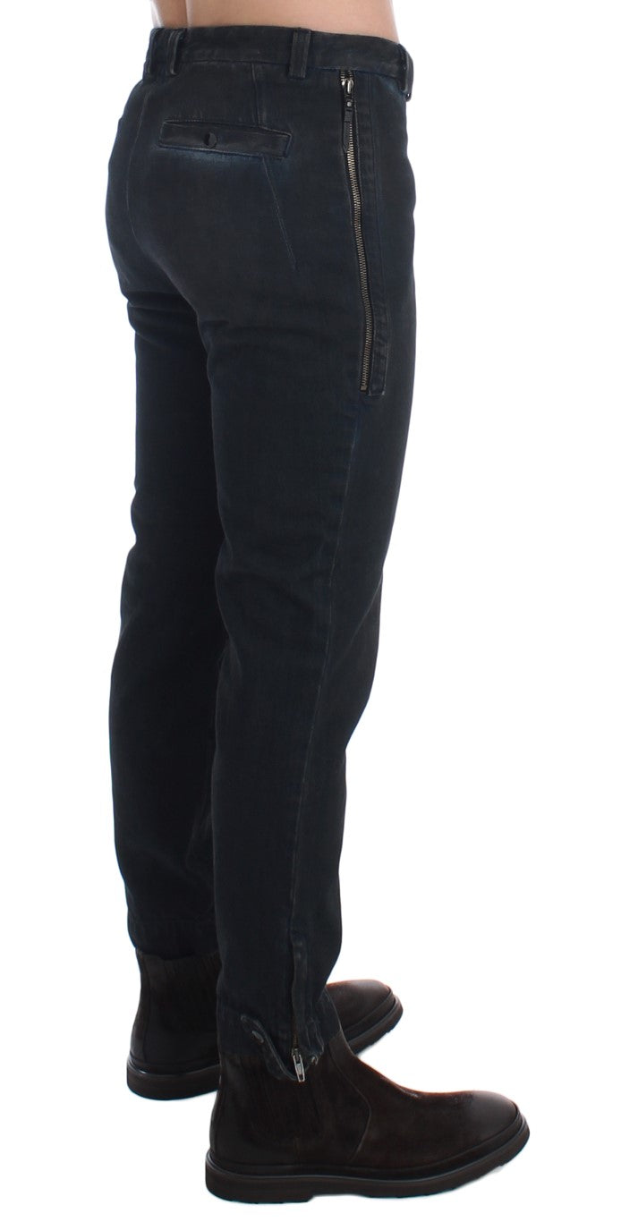 Costume National Blue Cotton Slim Pants Denim Jeans | Regal Royce