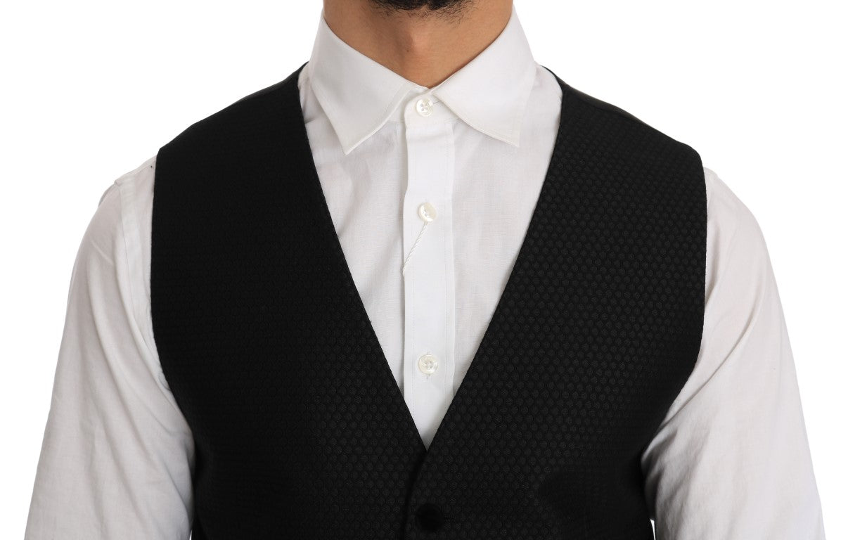 Dolce & Gabbana Black Polka Dot Pattern Vest | Regal Royce