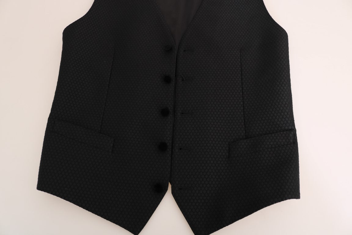 Dolce & Gabbana Black Polka Dot Pattern Vest | Regal Royce