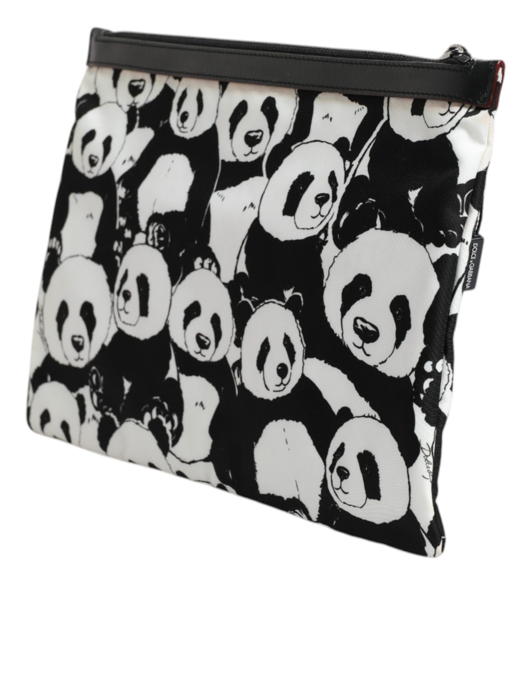 Dolce & Gabbana Black White Panda Pattern Clutch Pouch Bag | Regal Royce