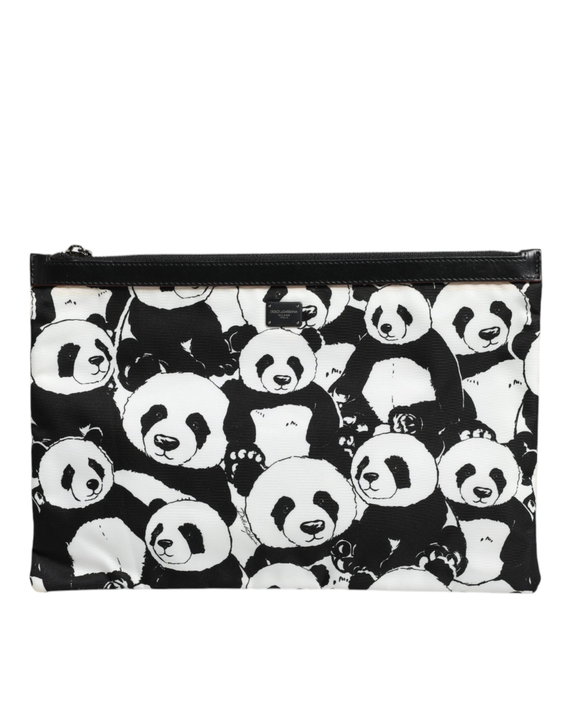 Dolce & Gabbana Black White Panda Pattern Clutch Pouch Bag | Regal Royce