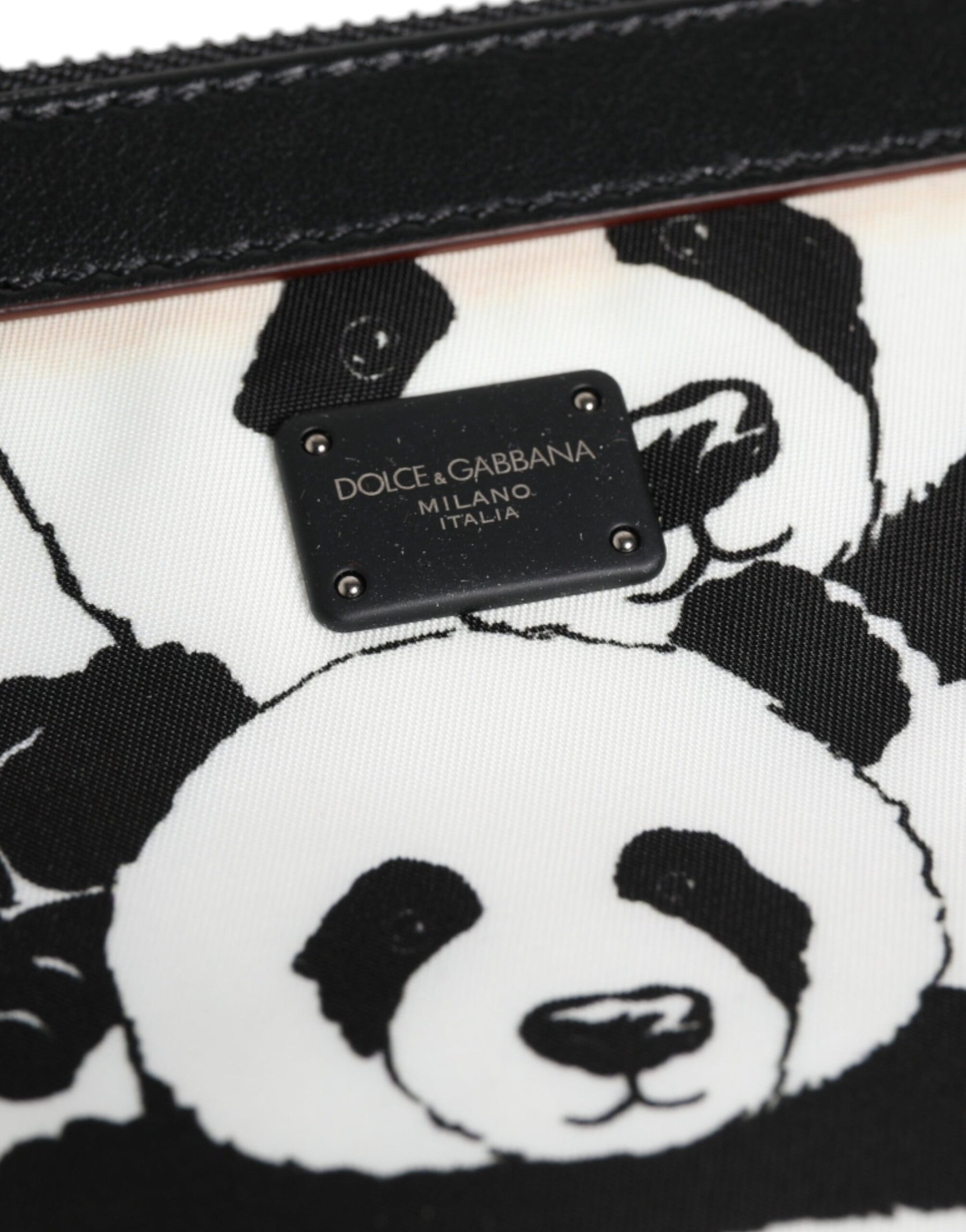 Dolce & Gabbana Black White Panda Pattern Clutch Pouch Bag | Regal Royce