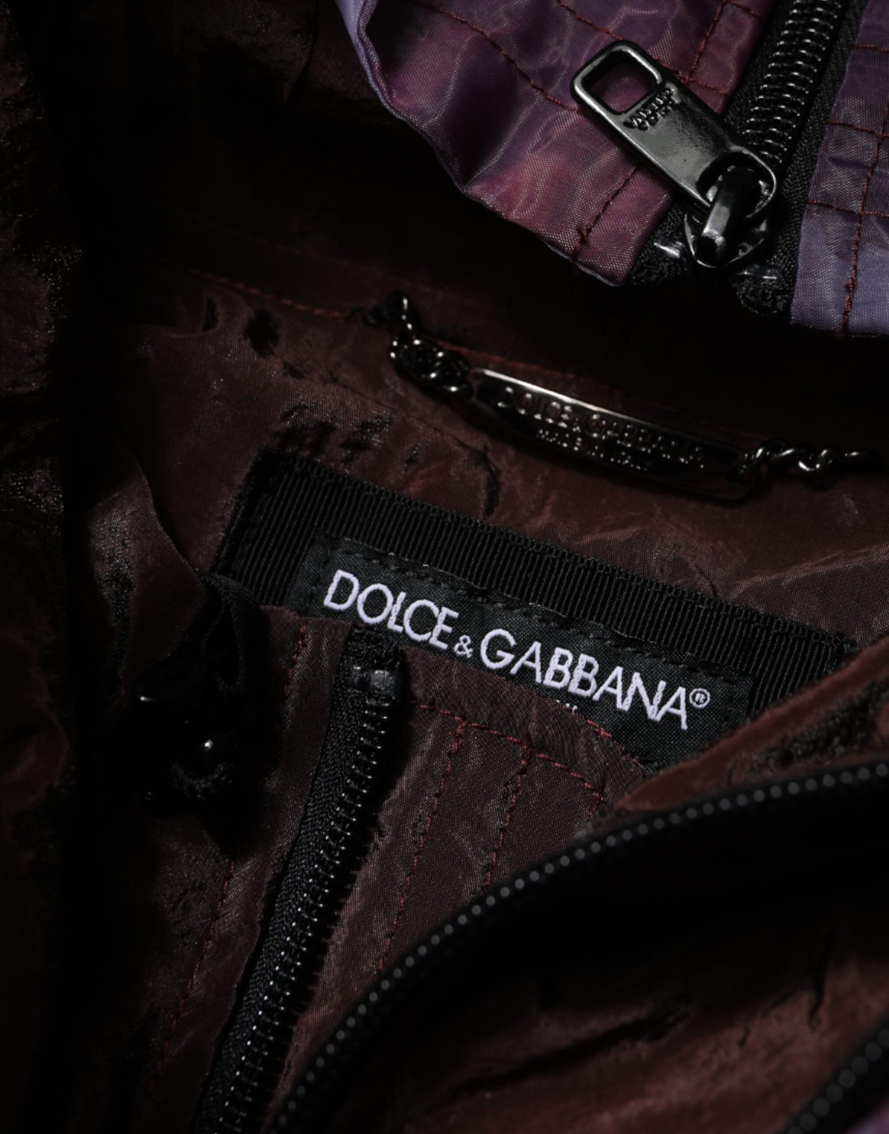 Dolce & Gabbana Purple Camouflage Hooded Men Blouson Jacket | Regal Royce