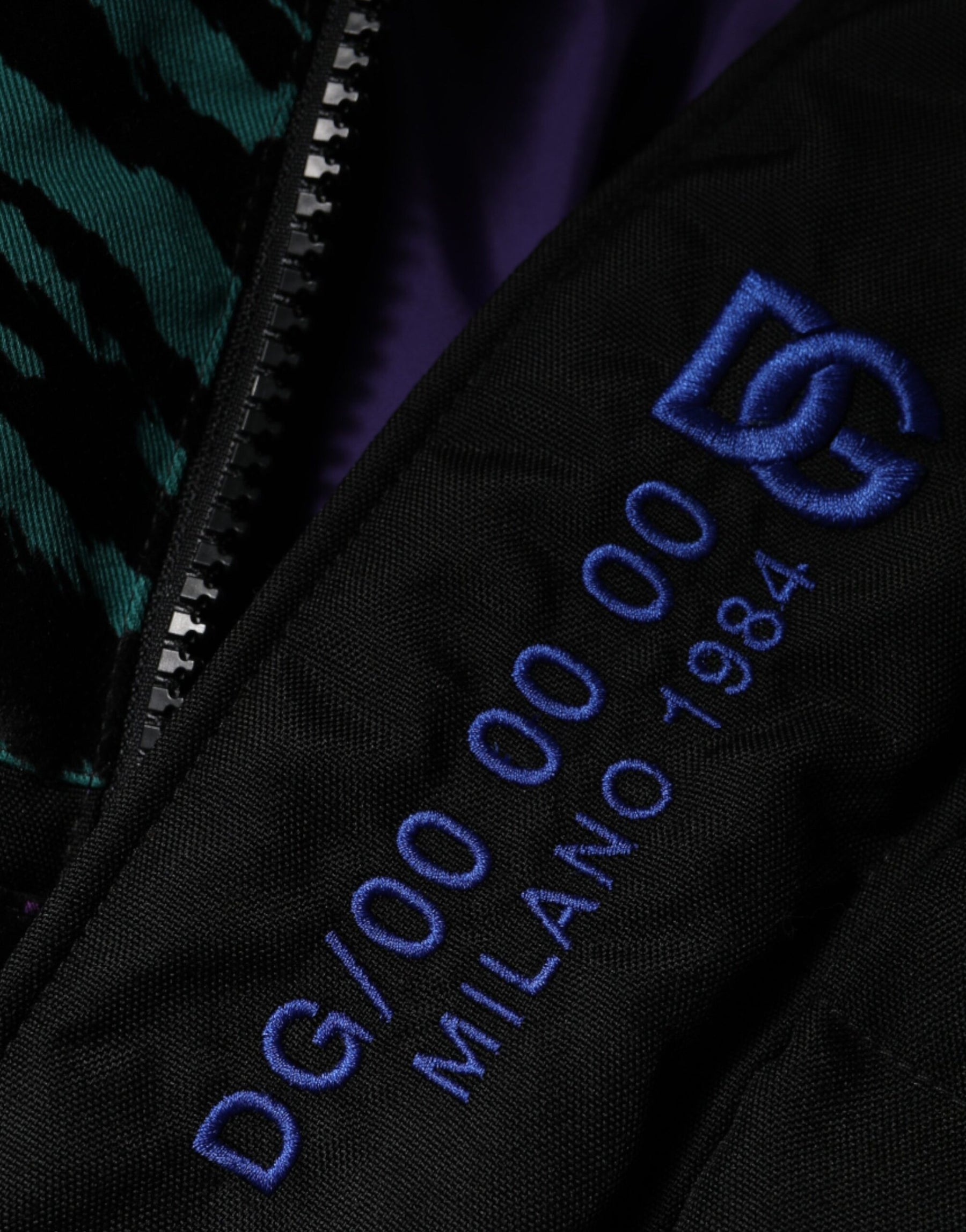 Dolce & Gabbana Black Nylon Puffer Men Full Zip Jacket | Regal Royce