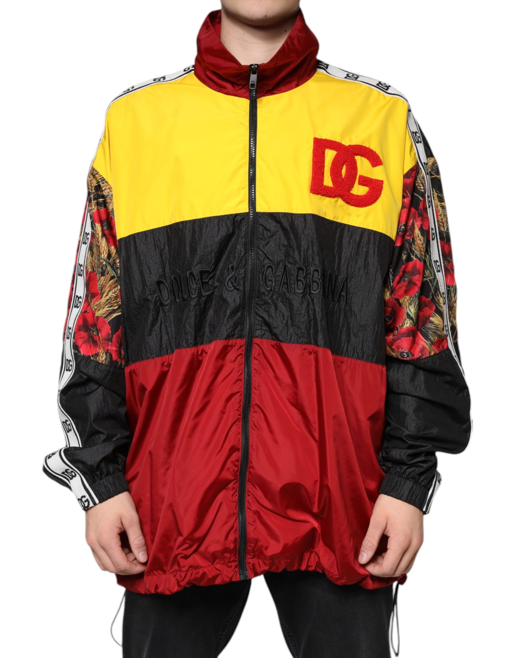 Dolce & Gabbana Multicolor Patchwork Men Full Zip Sweater | Regal Royce