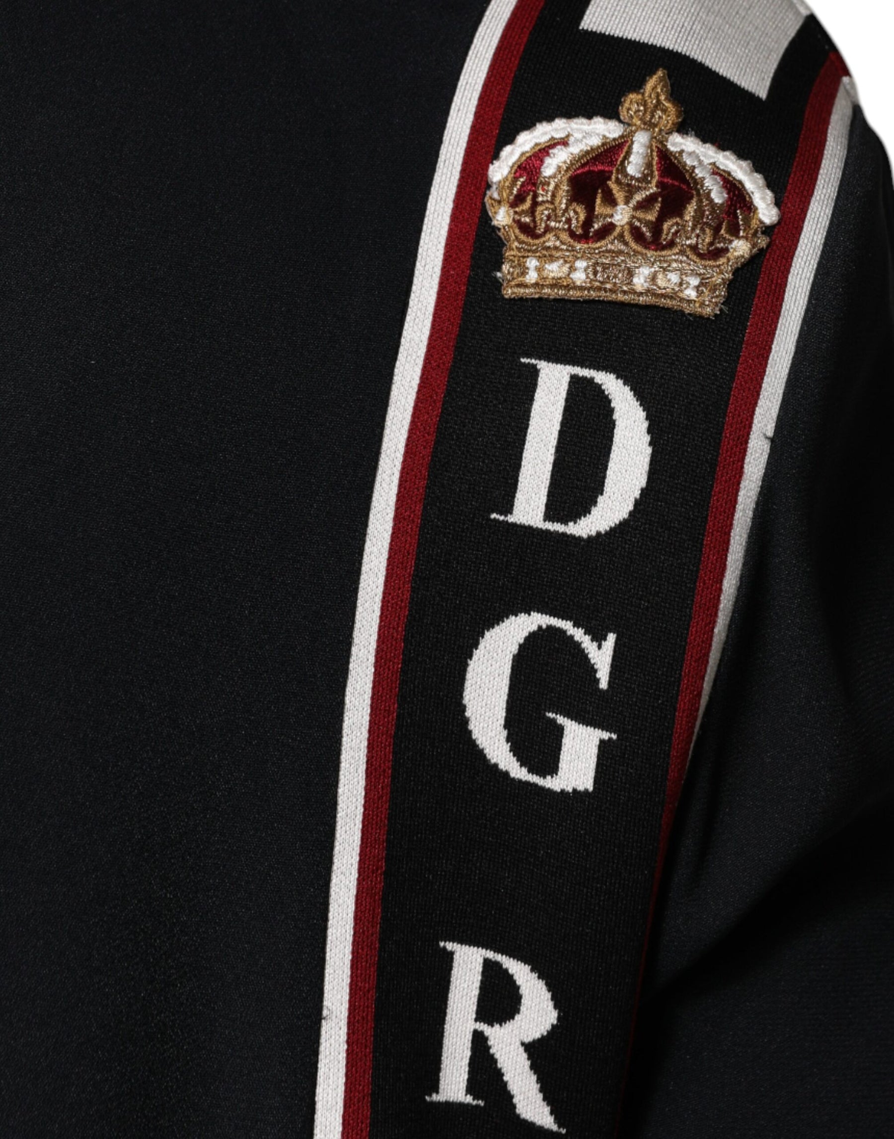 Dolce & Gabbana Black DG King Full Zip Sweatshirt Sweater | Regal Royce