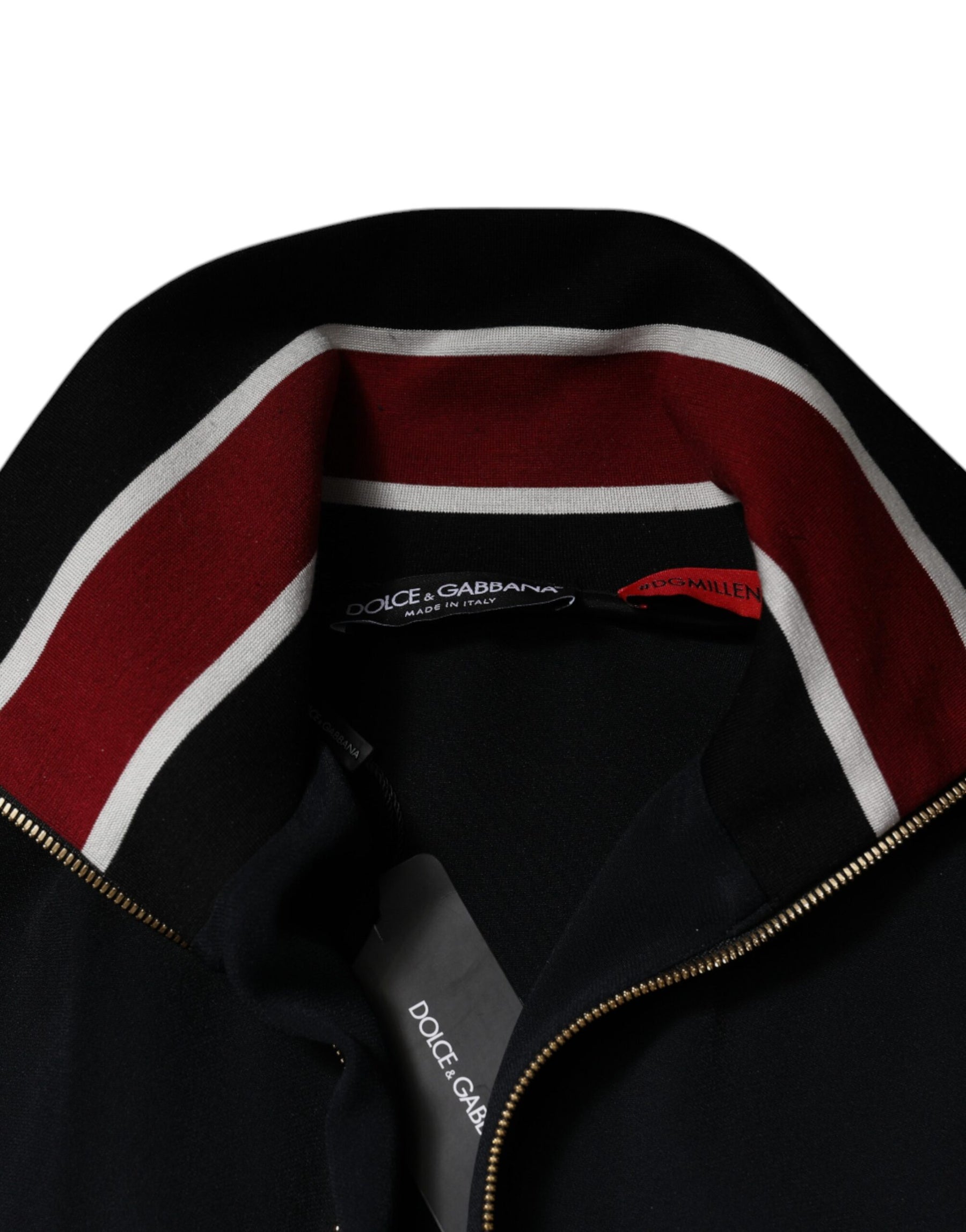 Dolce & Gabbana Black DG King Full Zip Sweatshirt Sweater | Regal Royce