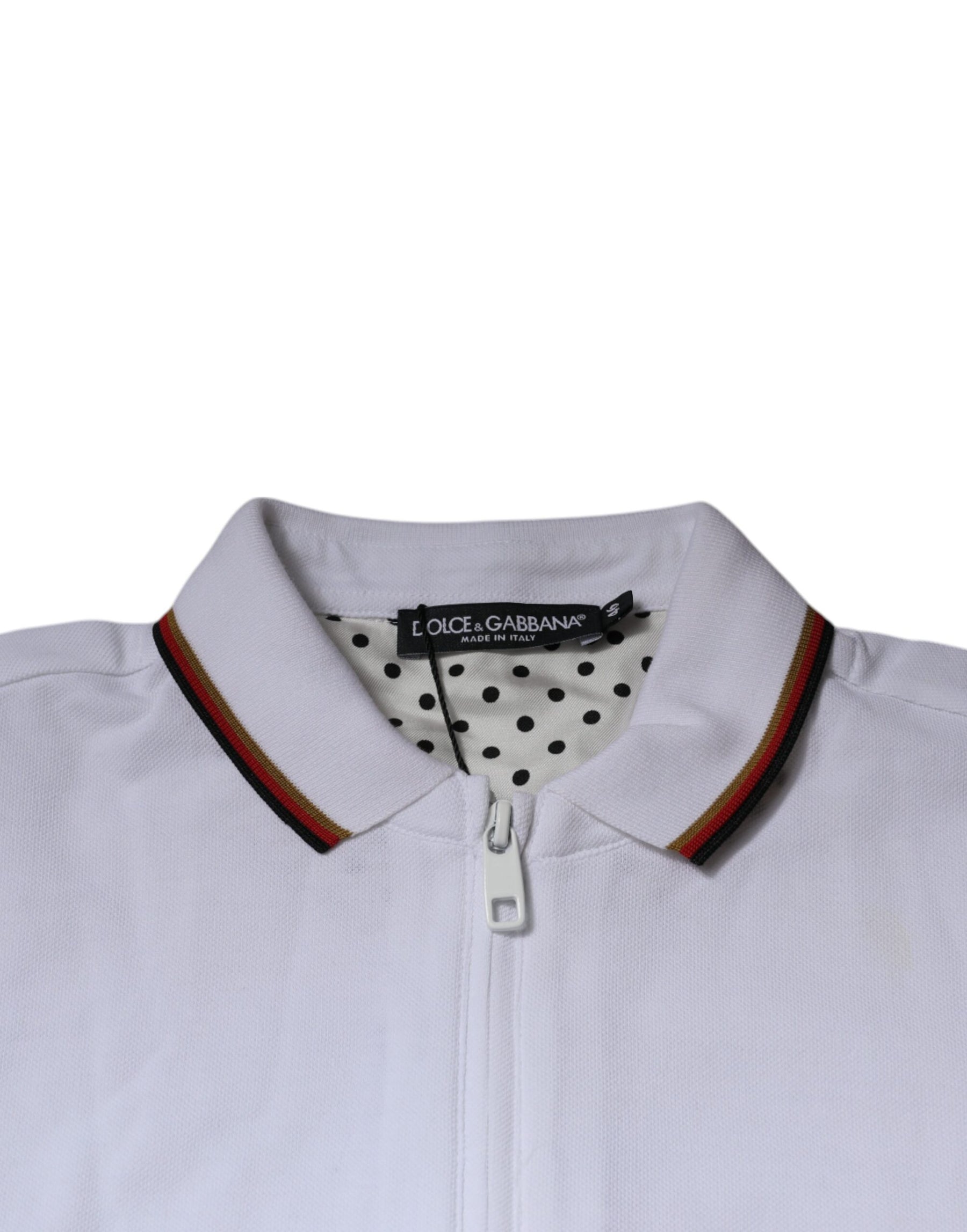 Dolce & Gabbana White Crown Men Full Zip Sweatshirt Sweater | Regal Royce