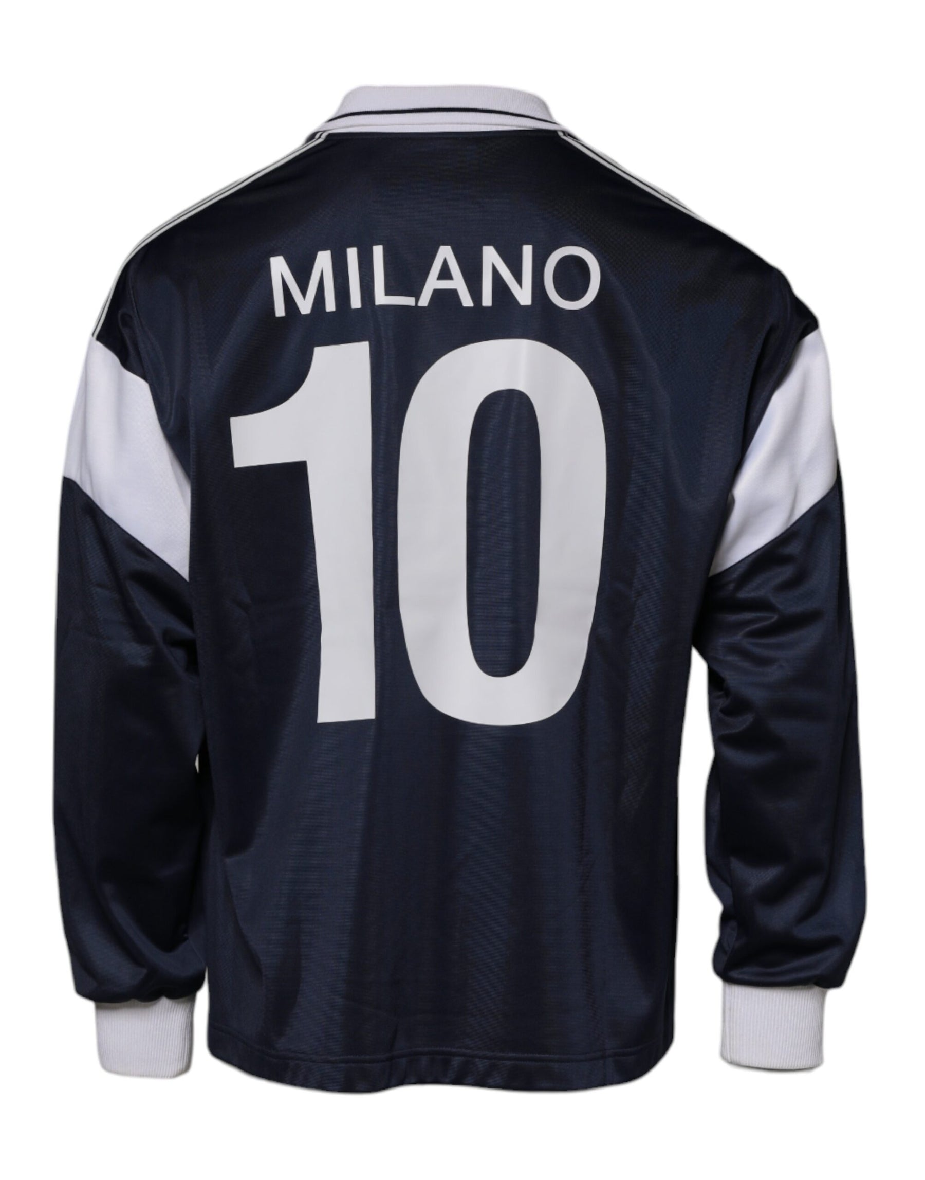 Dolce & Gabbana Blue Logo Jersey Collared Pullover Sweater | Regal Royce