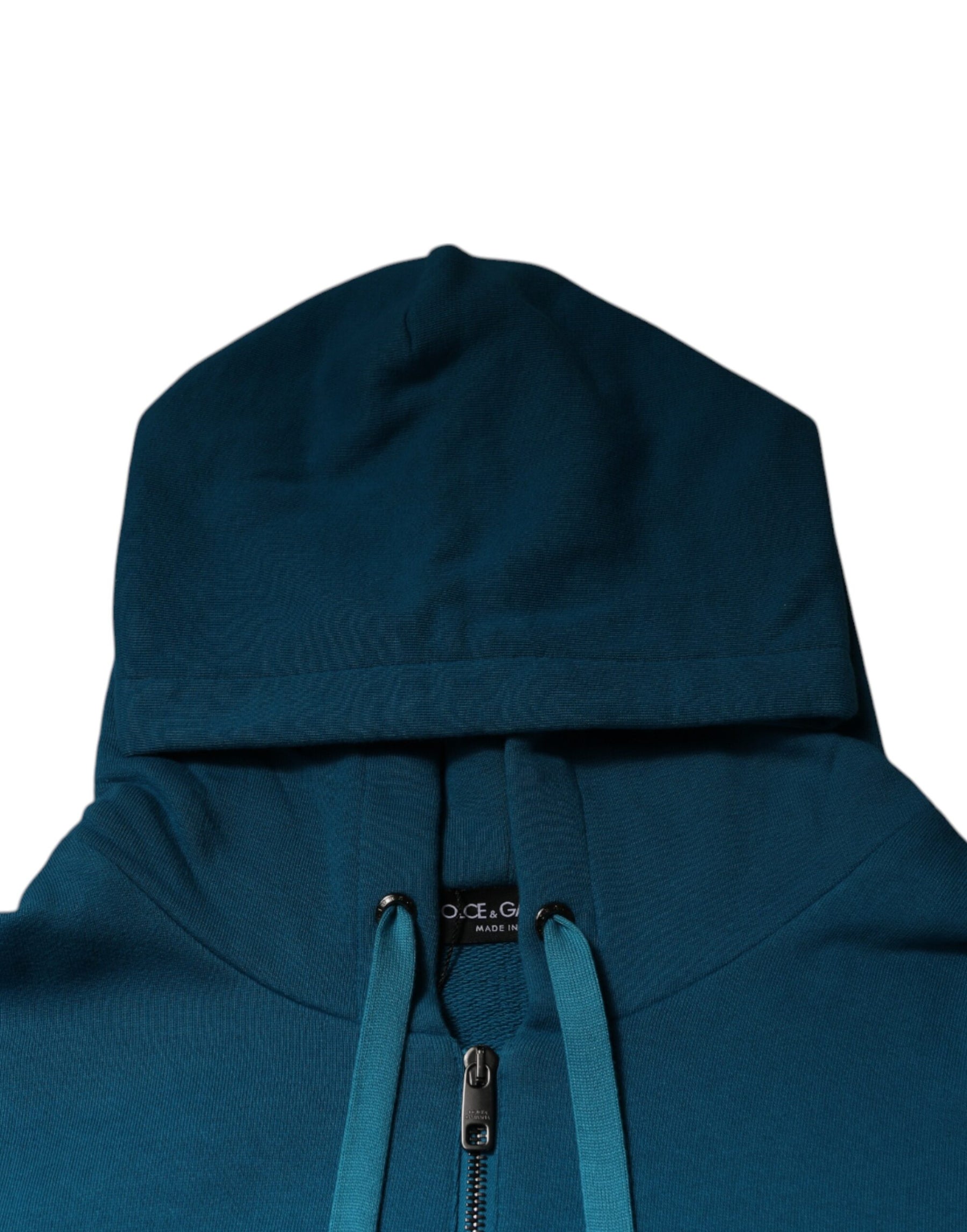 Dolce & Gabbana Blue Logo Cotton Hooded Sweatshirt Sweater | Regal Royce