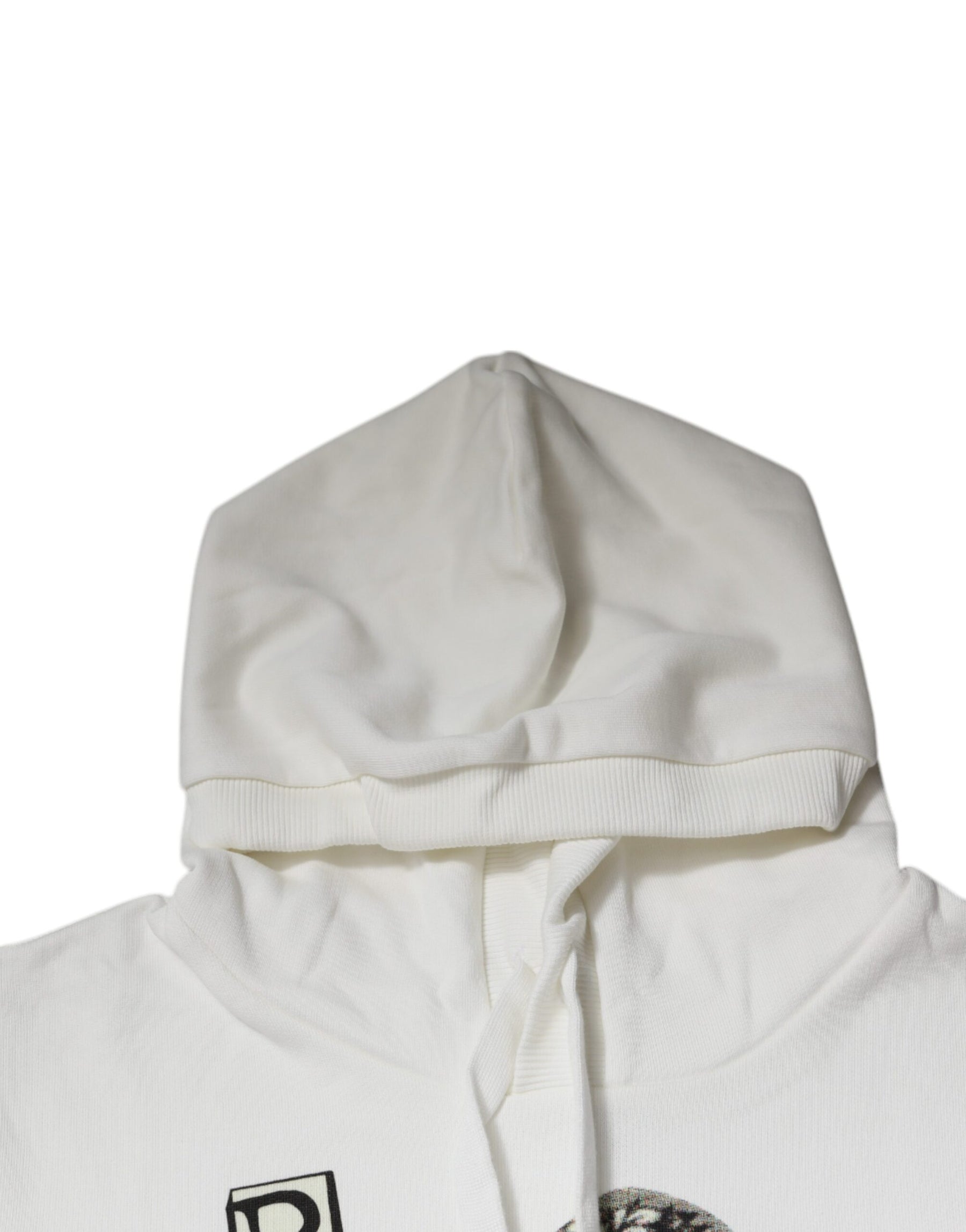 Dolce & Gabbana White Caesar Cotton Hooded Pullover Sweater | Regal Royce