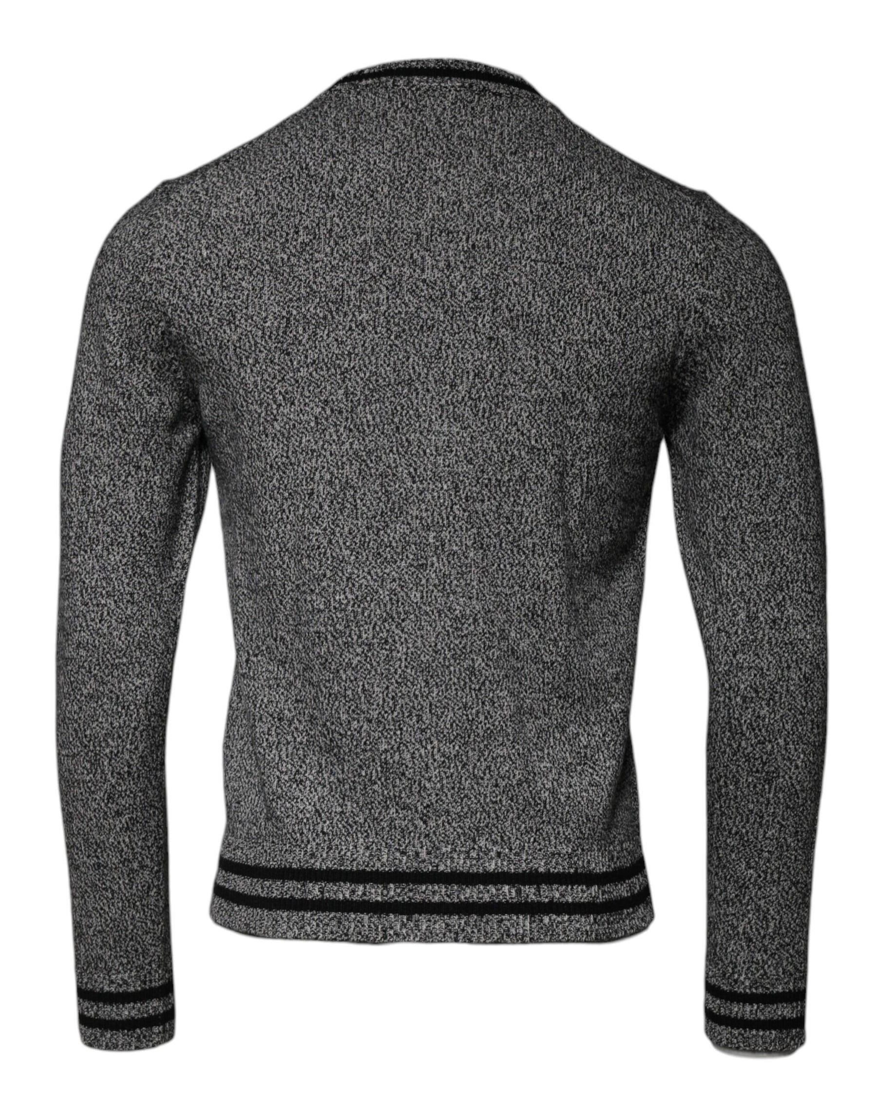 Dolce & Gabbana Gray Crown King Cashmere Pullover Sweater | Regal Royce