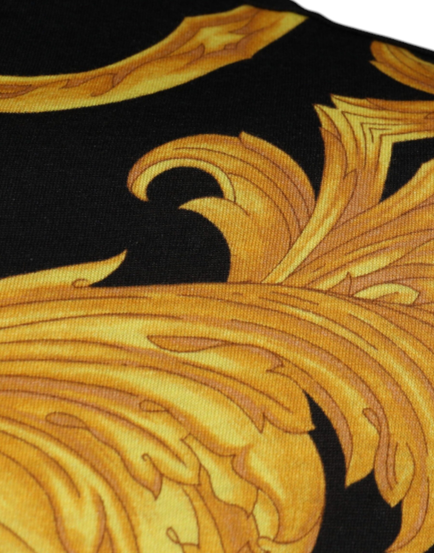 Versace Black Medusa Print Cotton Crew Neck T-shirt | Regal Royce