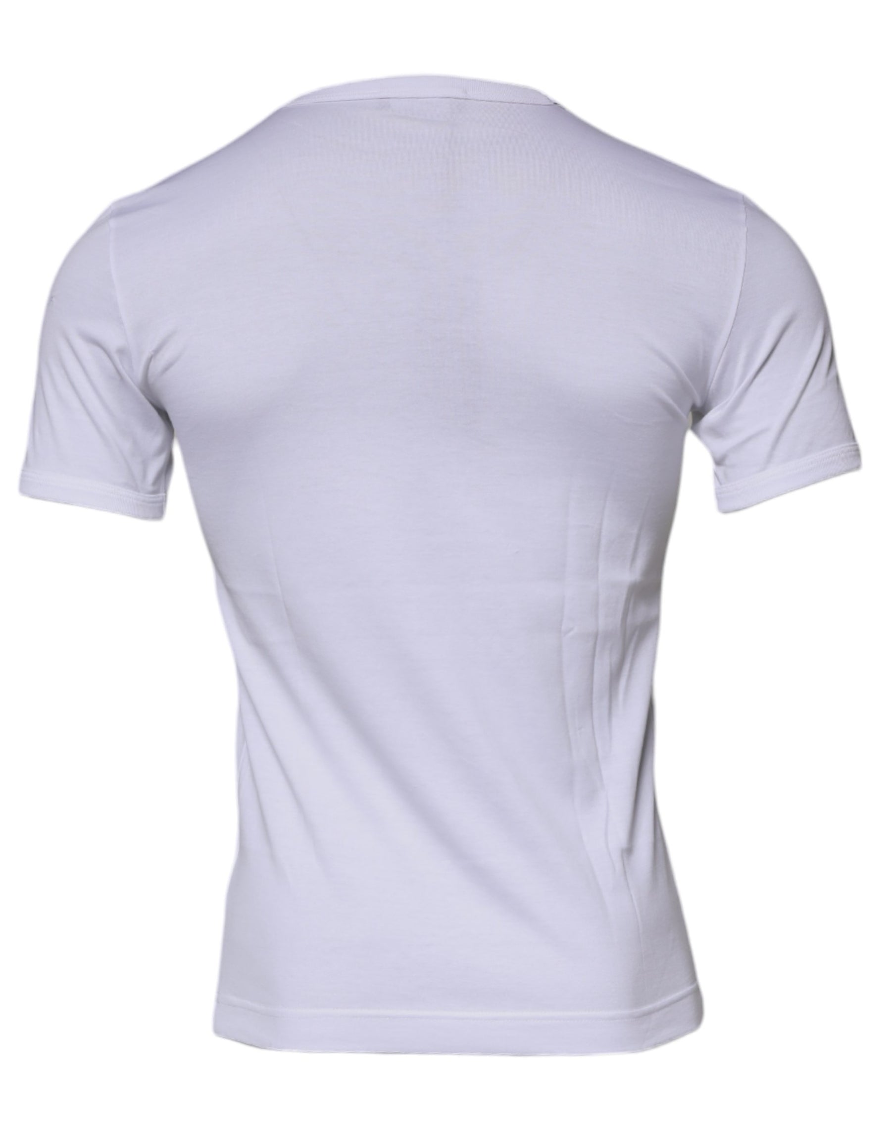 Dolce & Gabbana White Panda King Cotton Crew Neck T-shirt | Regal Royce