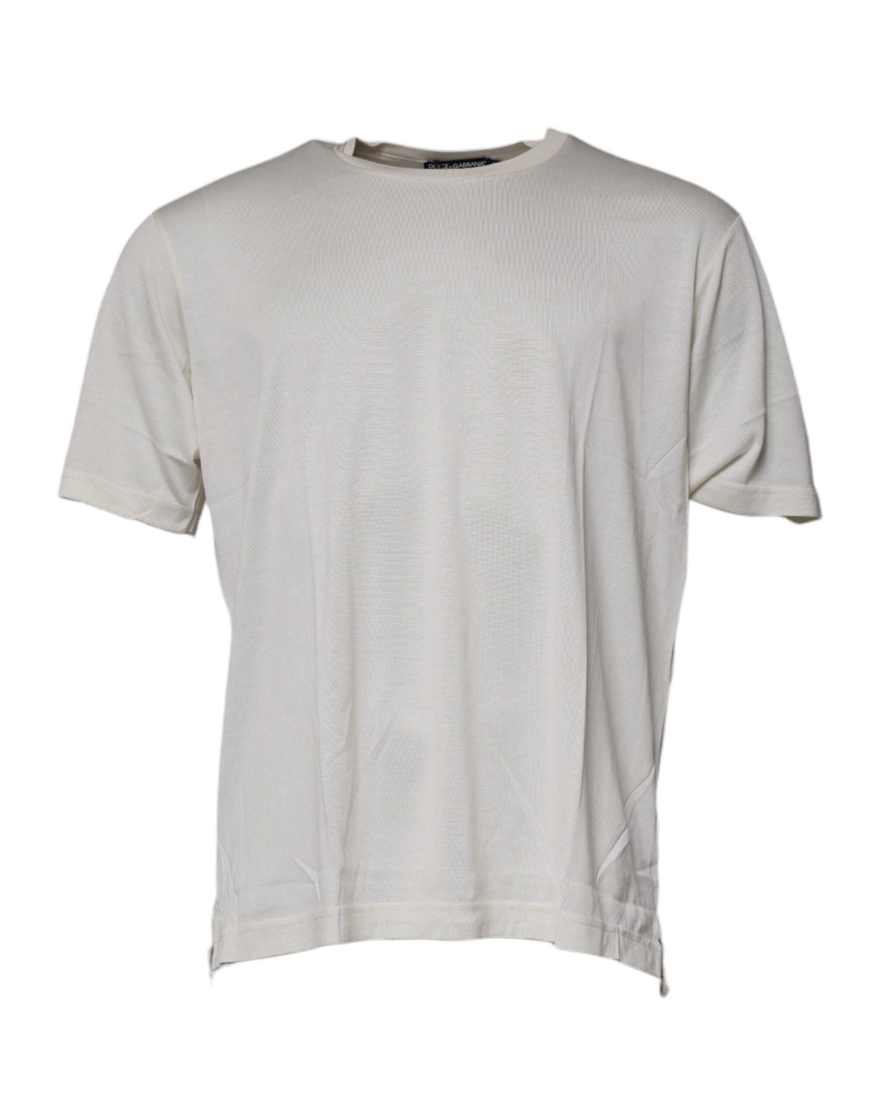 Dolce & Gabbana Off White Crew Neck Short Sleeve T-shirt | Regal Royce