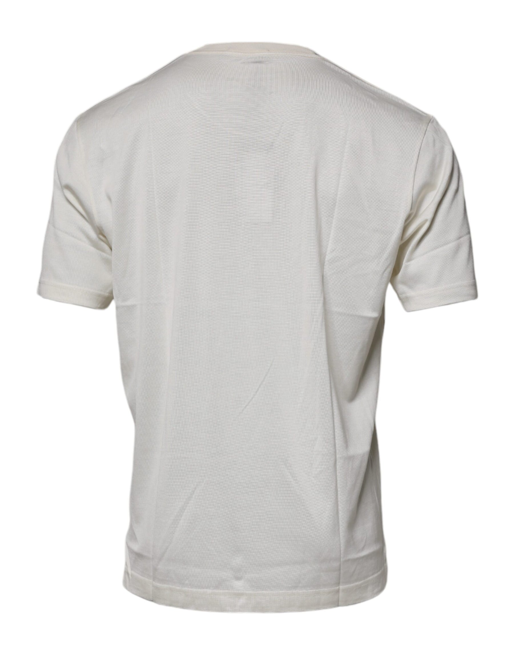 Dolce & Gabbana Off White Crew Neck Short Sleeve T-shirt | Regal Royce