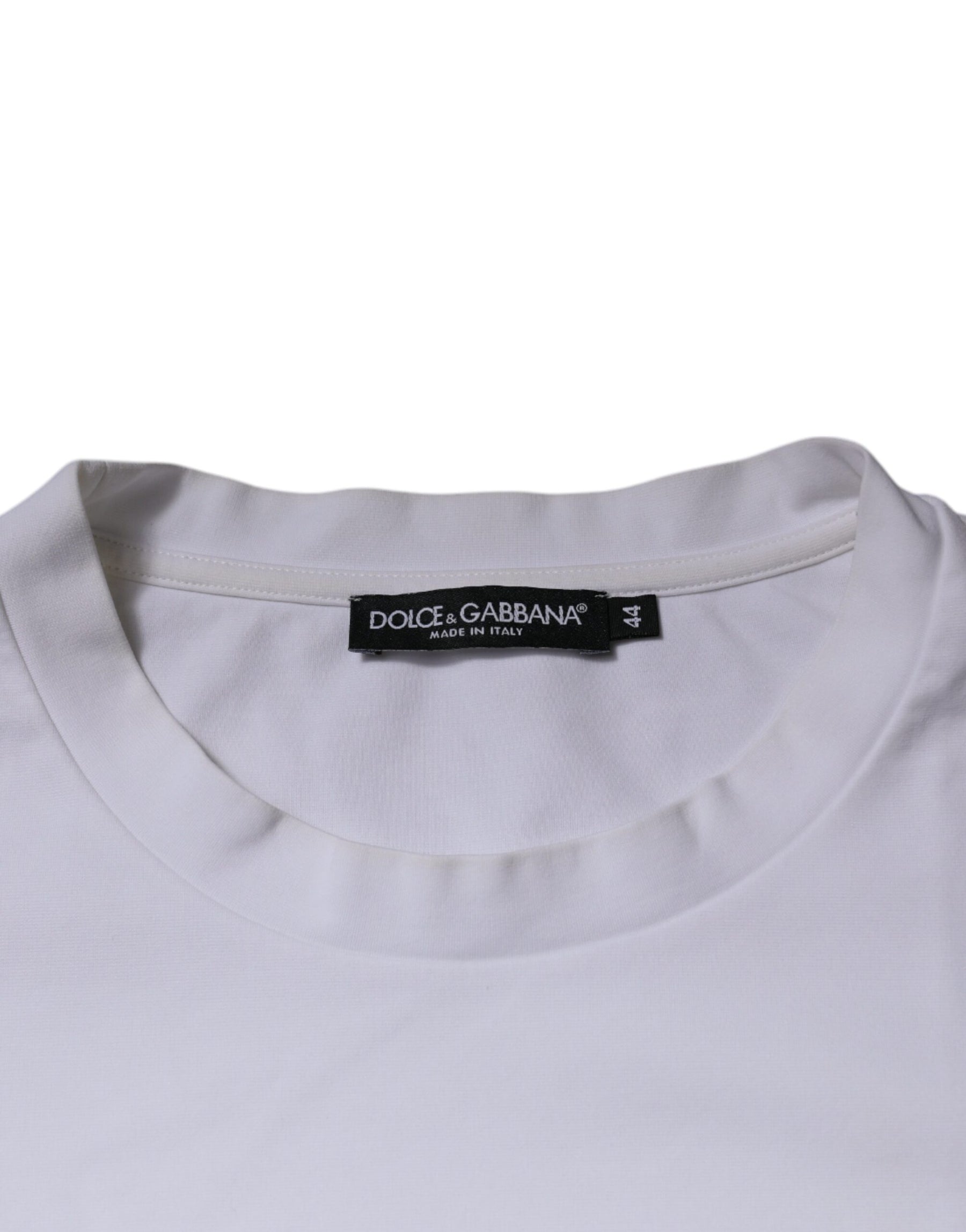 Dolce & Gabbana White DG Logo Crew Neck Short Sleeve T-shirt | Regal Royce