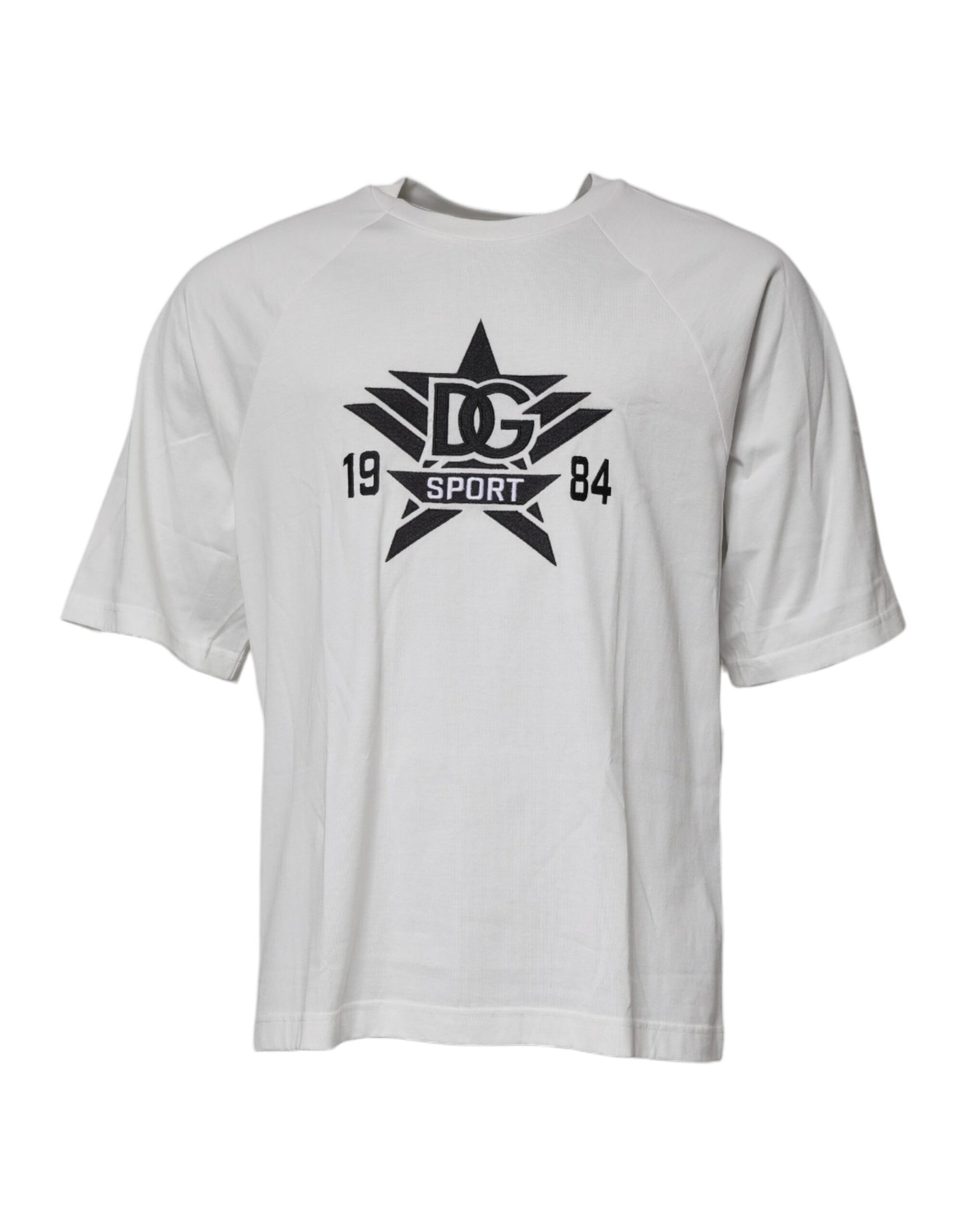 Dolce & Gabbana White DG Sport Crew Neck Short Sleeve T-shirt | Regal Royce