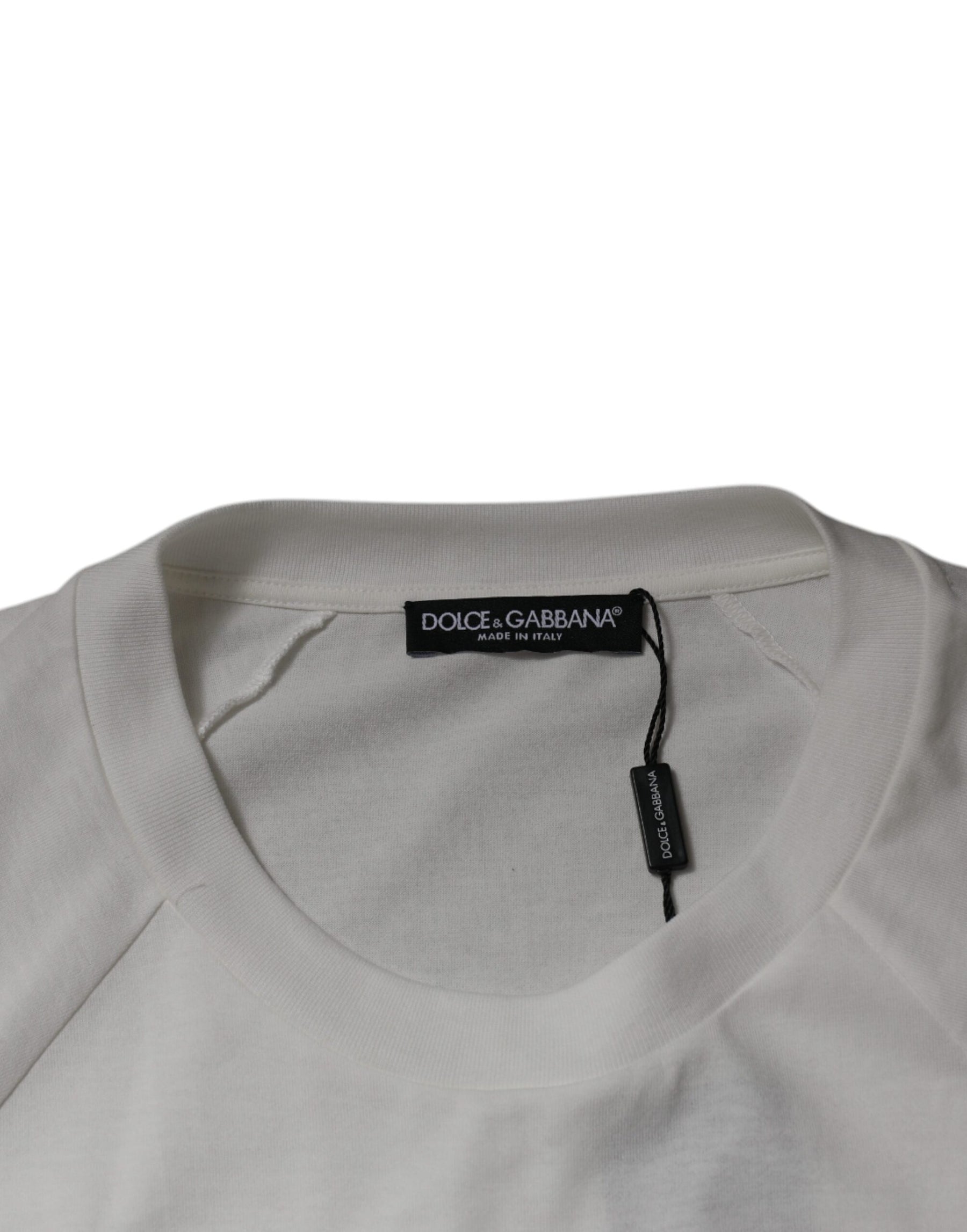 Dolce & Gabbana White DG Sport Crew Neck Short Sleeve T-shirt | Regal Royce