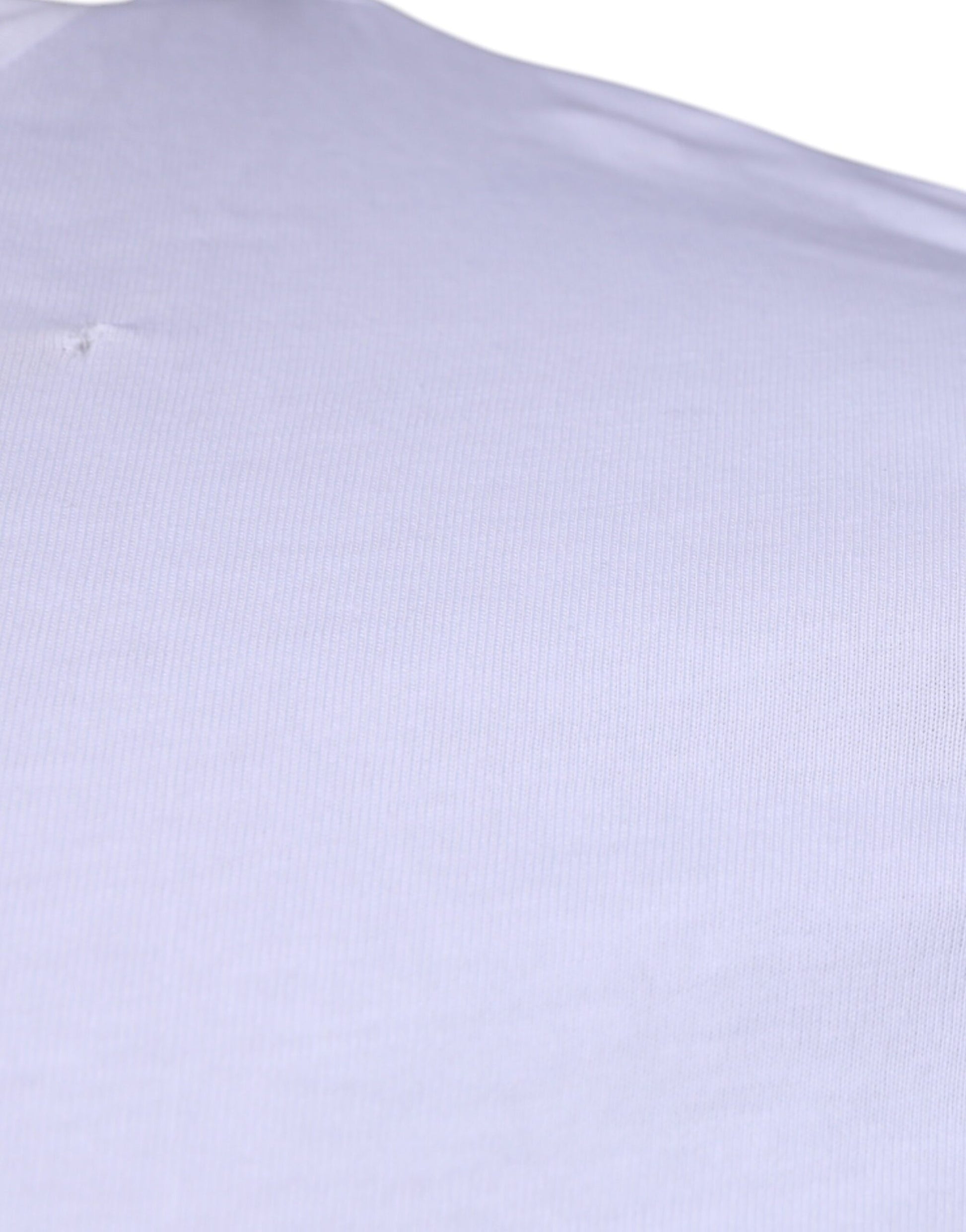 Dolce & Gabbana White DG Logo Cotton Crew Neck T-shirt