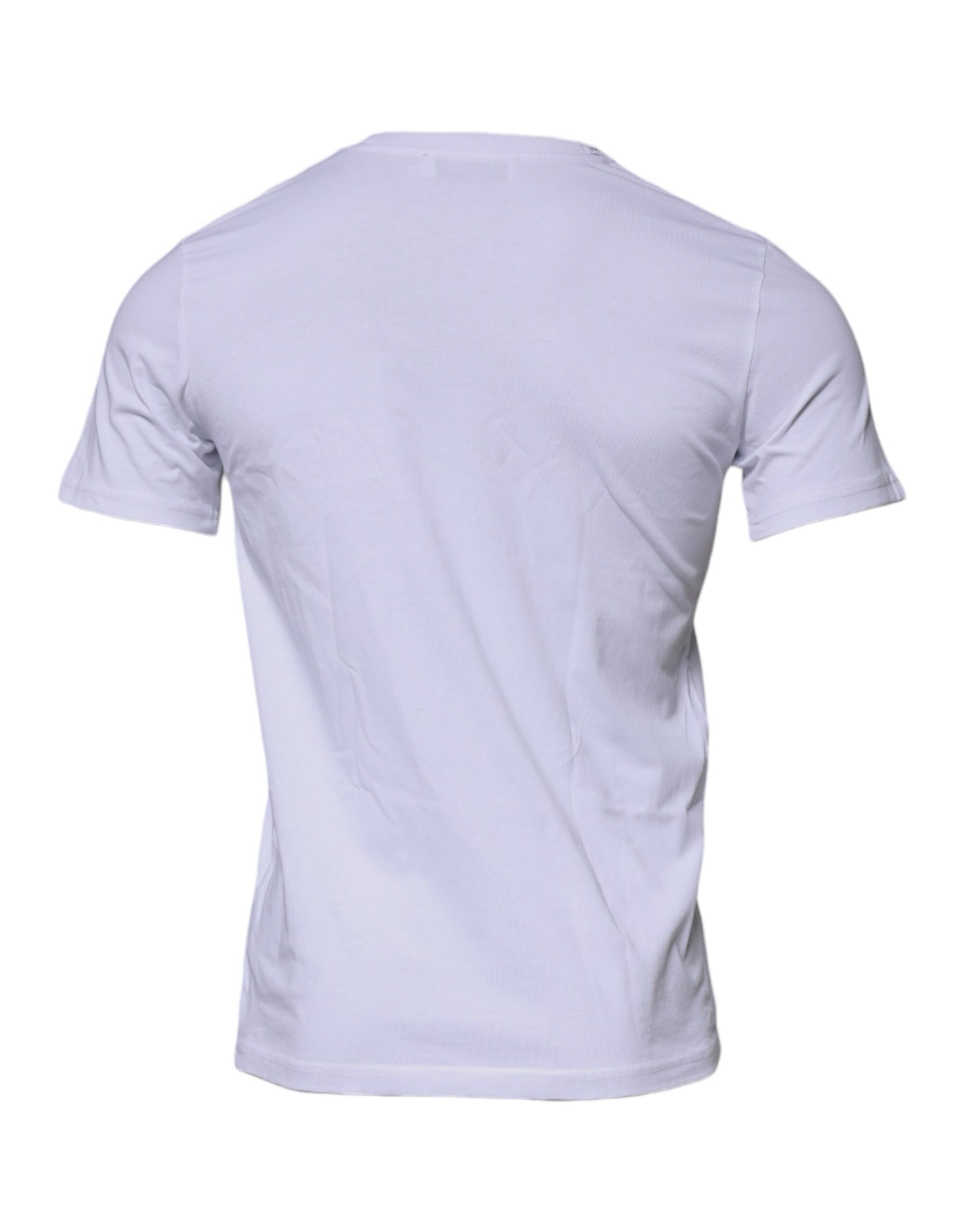 Dolce & Gabbana White DG Logo Cotton Crew Neck T-shirt | Regal Royce