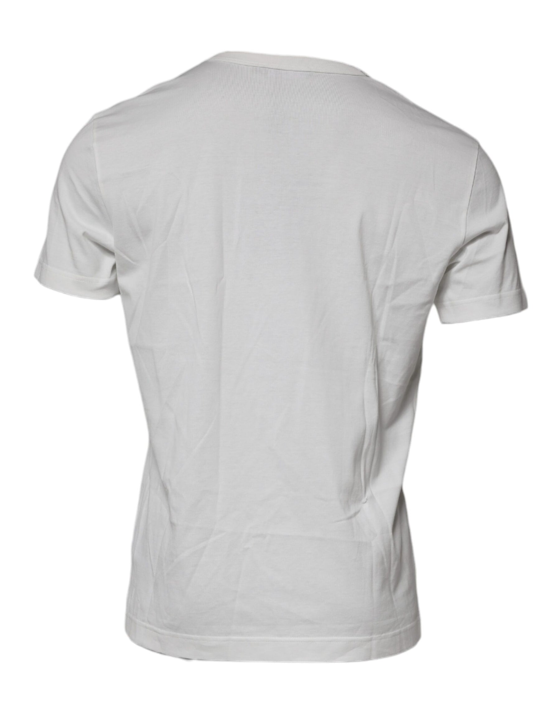 Dolce & Gabbana White DG Logo Cotton Crew Neck T-shirt | Regal Royce