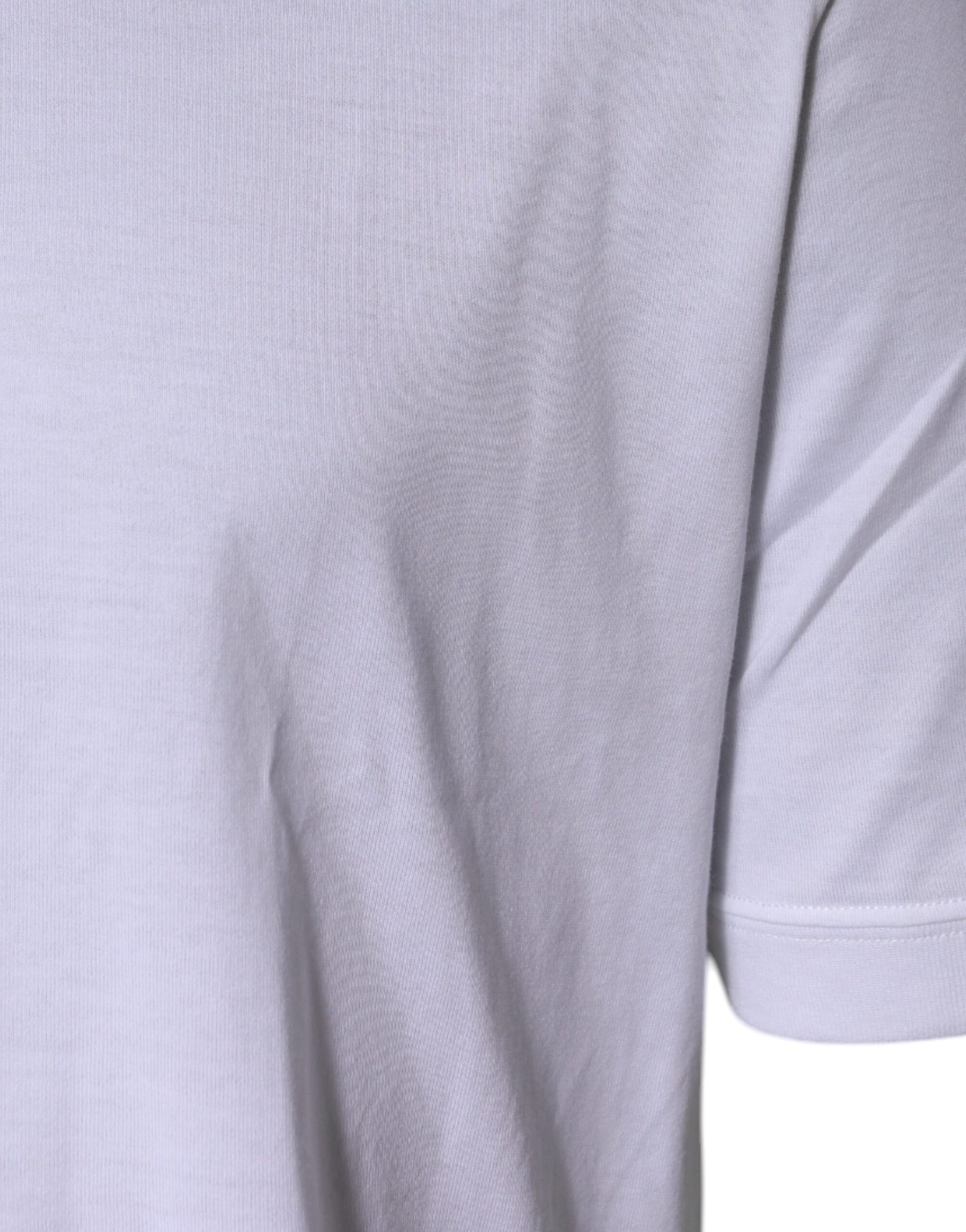 Dolce & Gabbana White Cotton Crew Neck Short Sleeves T-shirt | Regal Royce