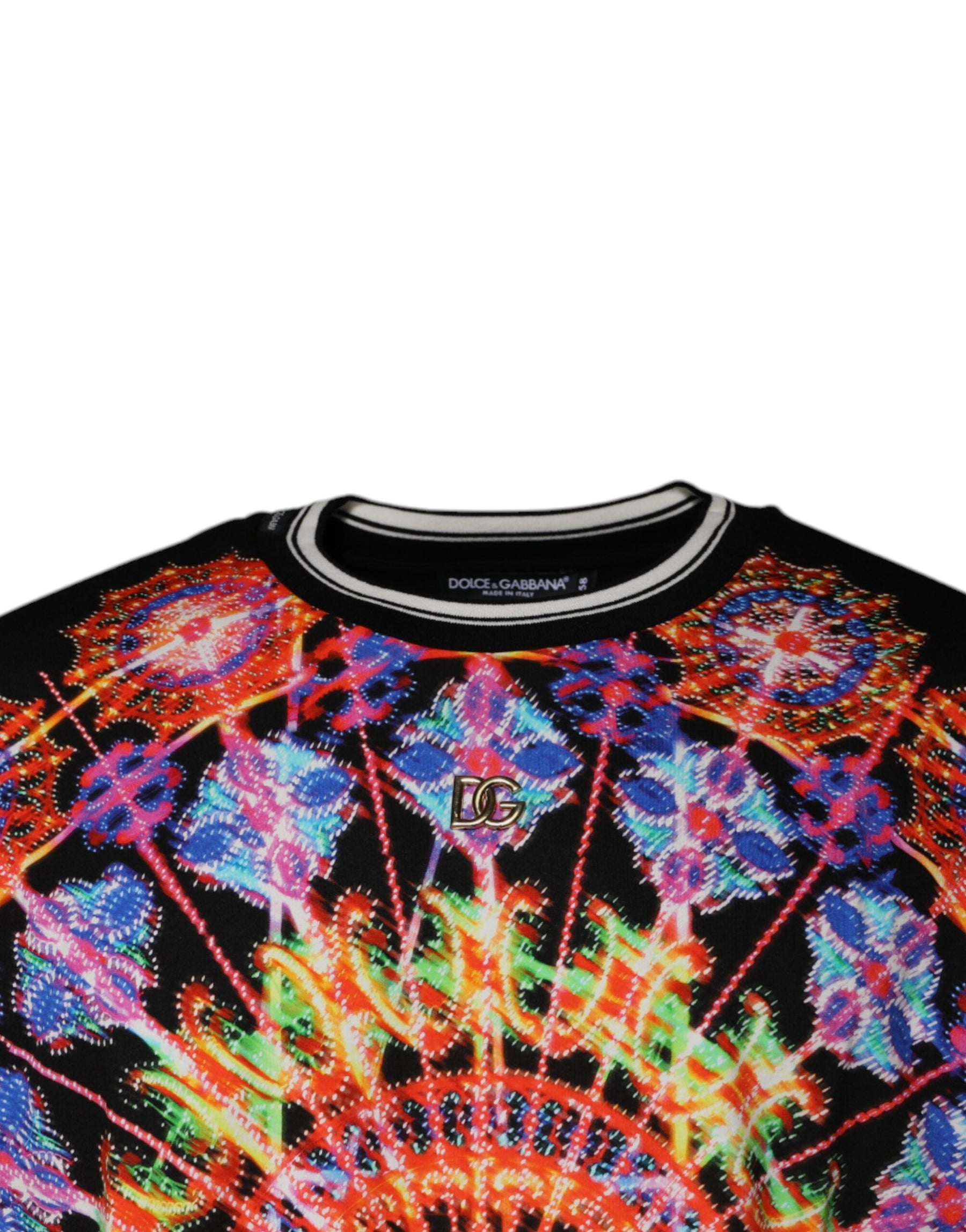Dolce & Gabbana Multicolor Kaleidoscope Men Short Sleeves T-shirt | Regal Royce