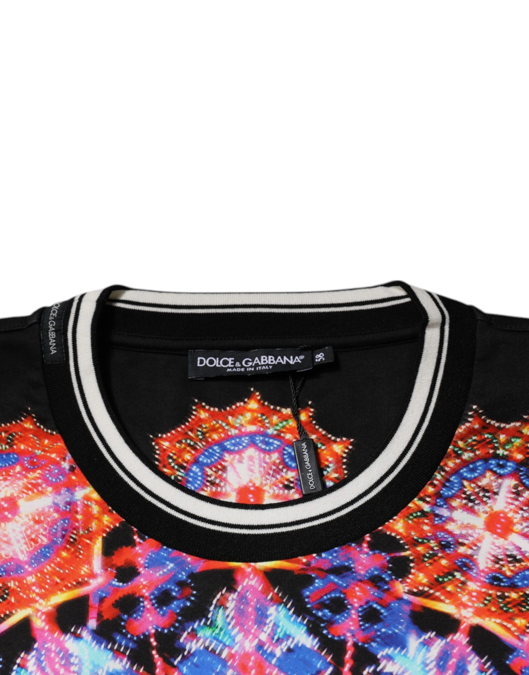 Dolce & Gabbana Multicolor Kaleidoscope Men Short Sleeves T-shirt | Regal Royce