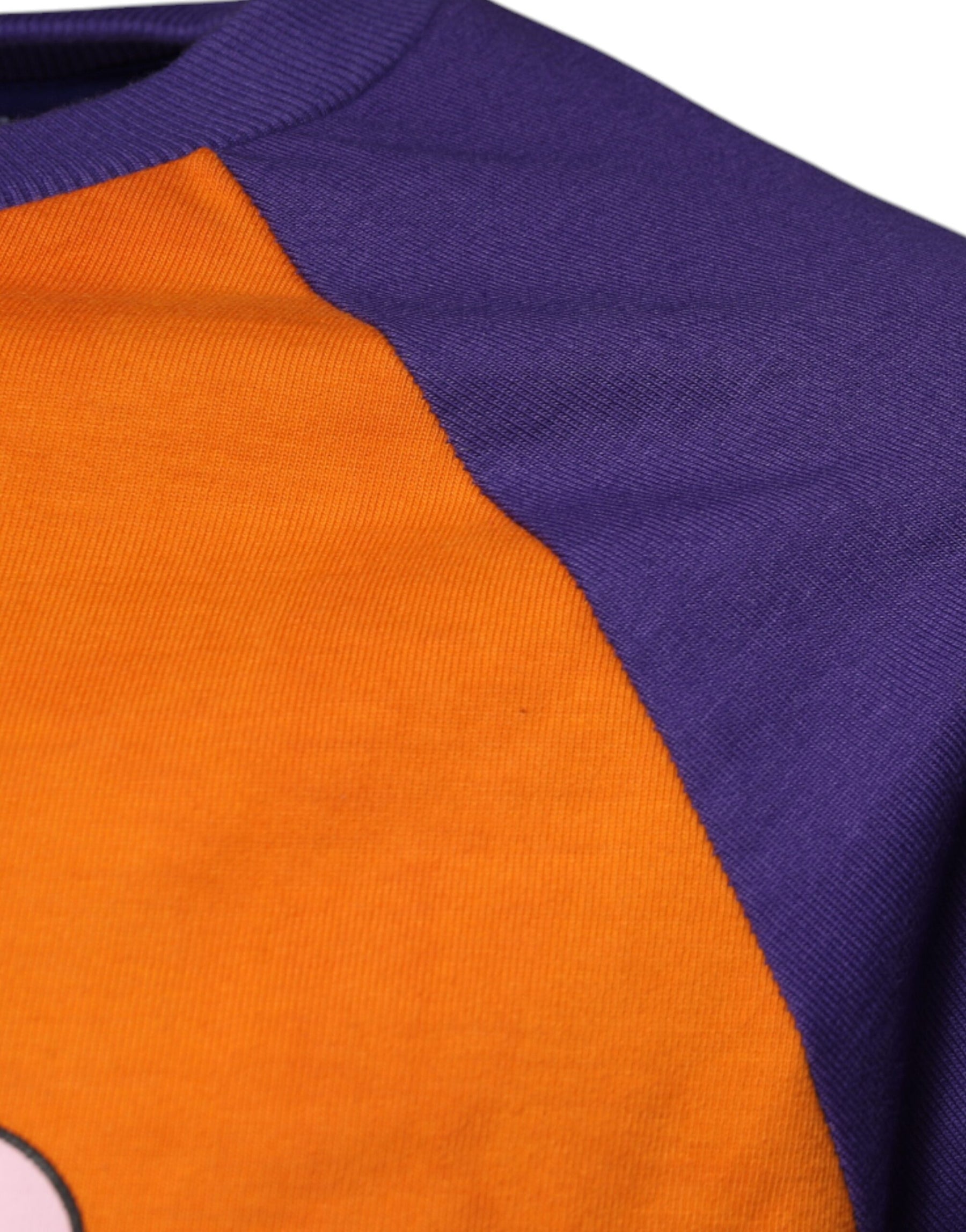 Dolce & Gabbana Orange Purple Graphic Print Short Sleeves T-shirt | Regal Royce