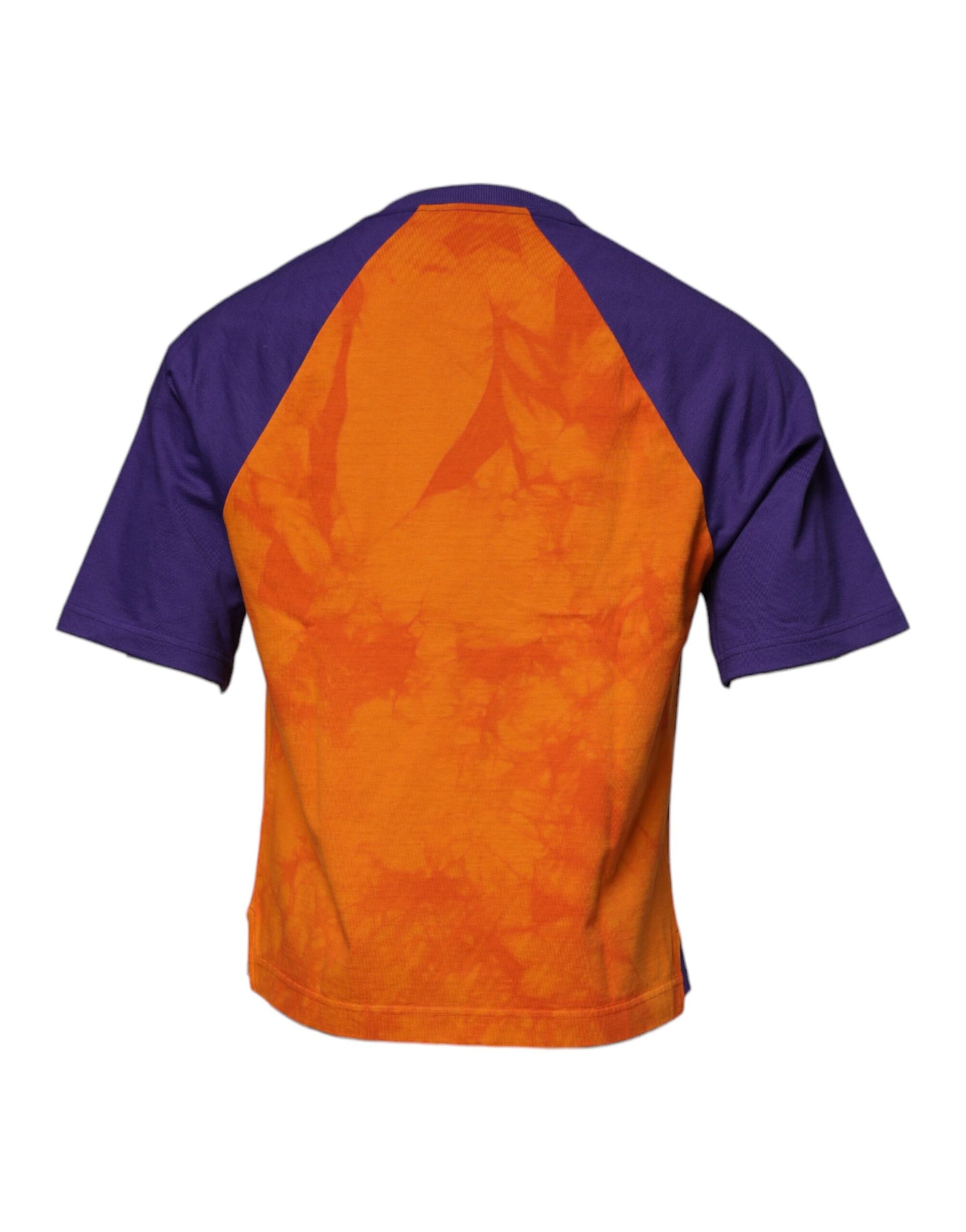 Dolce & Gabbana Orange Purple Graphic Print Short Sleeves T-shirt | Regal Royce