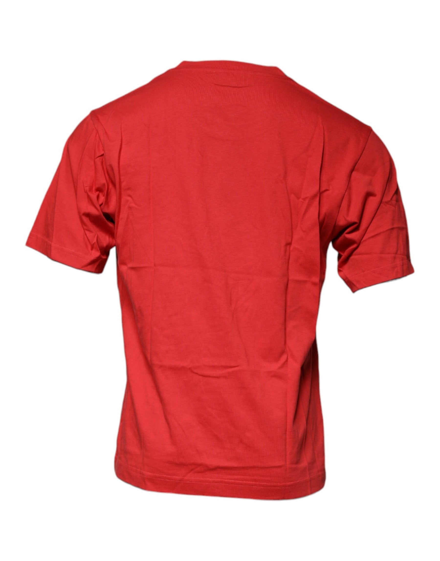 Dolce & Gabbana Red DG Logo Cotton Crew Neck T-shirt | Regal Royce