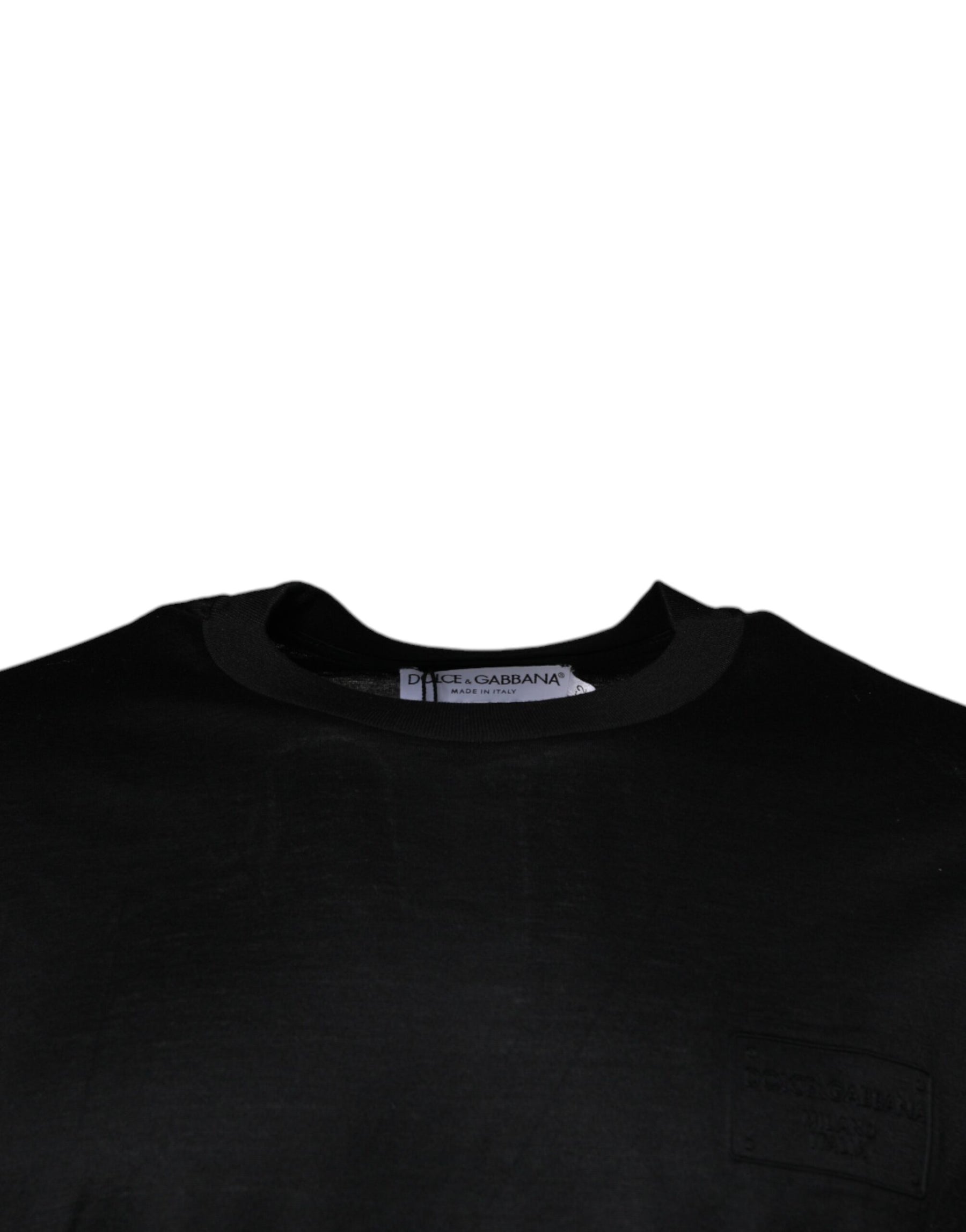Dolce & Gabbana Black Crew Neck Short Sleeve T-shirt | Regal Royce