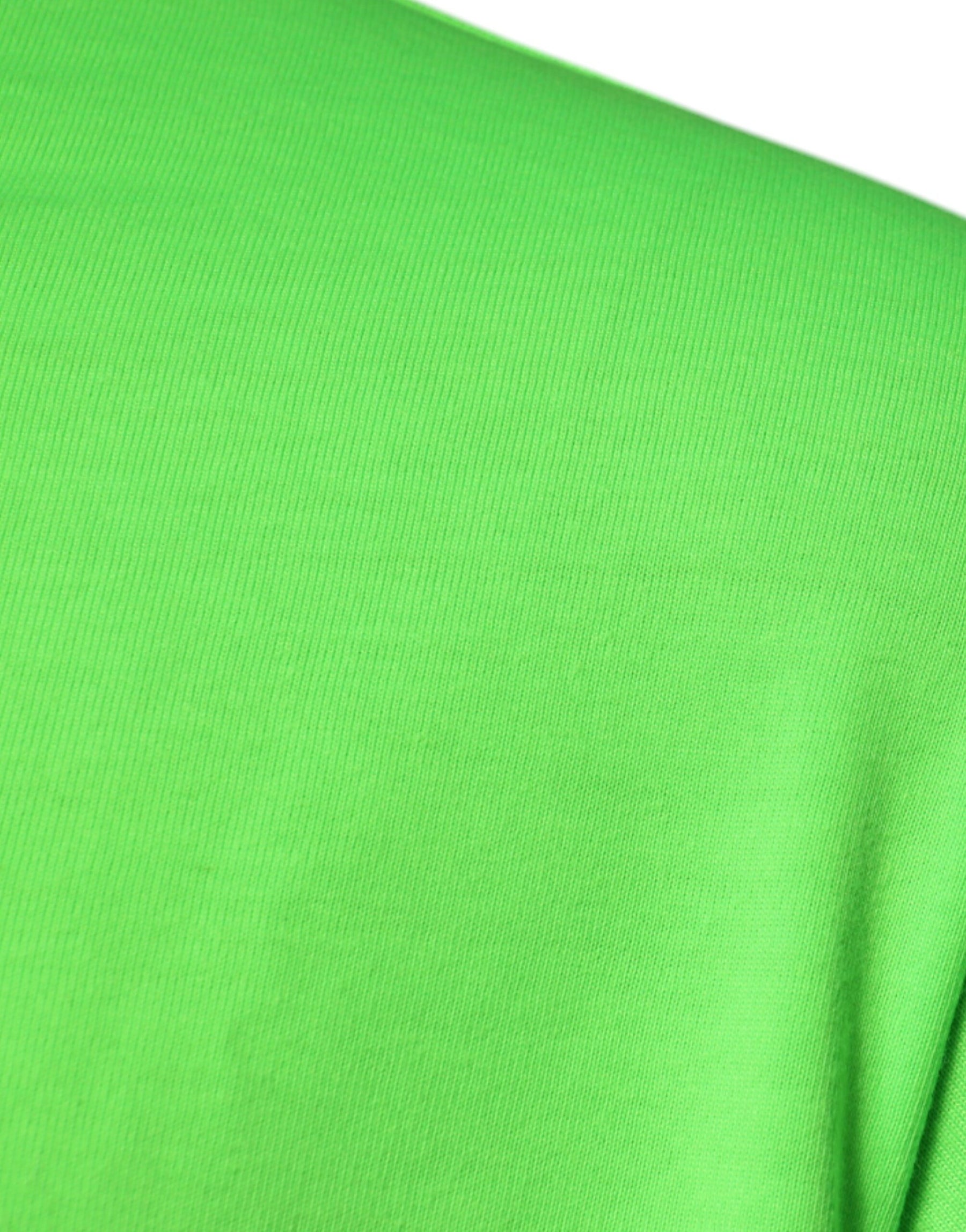 Dolce & Gabbana Green DG Logo Cotton Crew Neck T-shirt | Regal Royce
