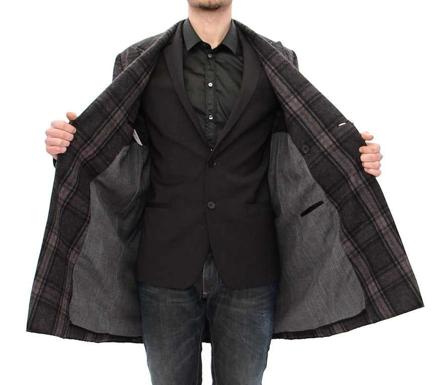 Dolce & Gabbana Gray Double Breasted Coat Jacket | Regal Royce