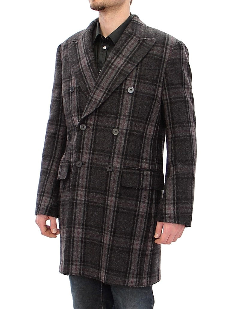 Dolce & Gabbana Gray Double Breasted Coat Jacket | Regal Royce