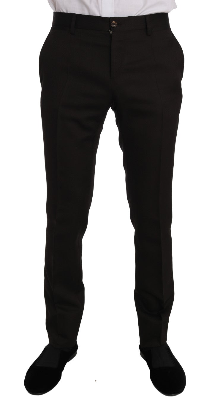 Dolce & Gabbana Brown Wool Crystal Bee Slim Fit MARTINI | Regal Royce