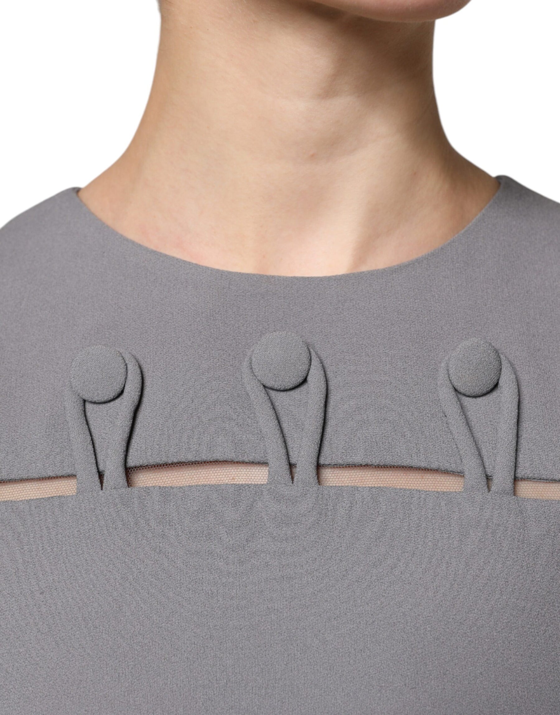 Emporio Armani Gray Round Neck Sleeveless A-line Mini Dress | Regal Royce