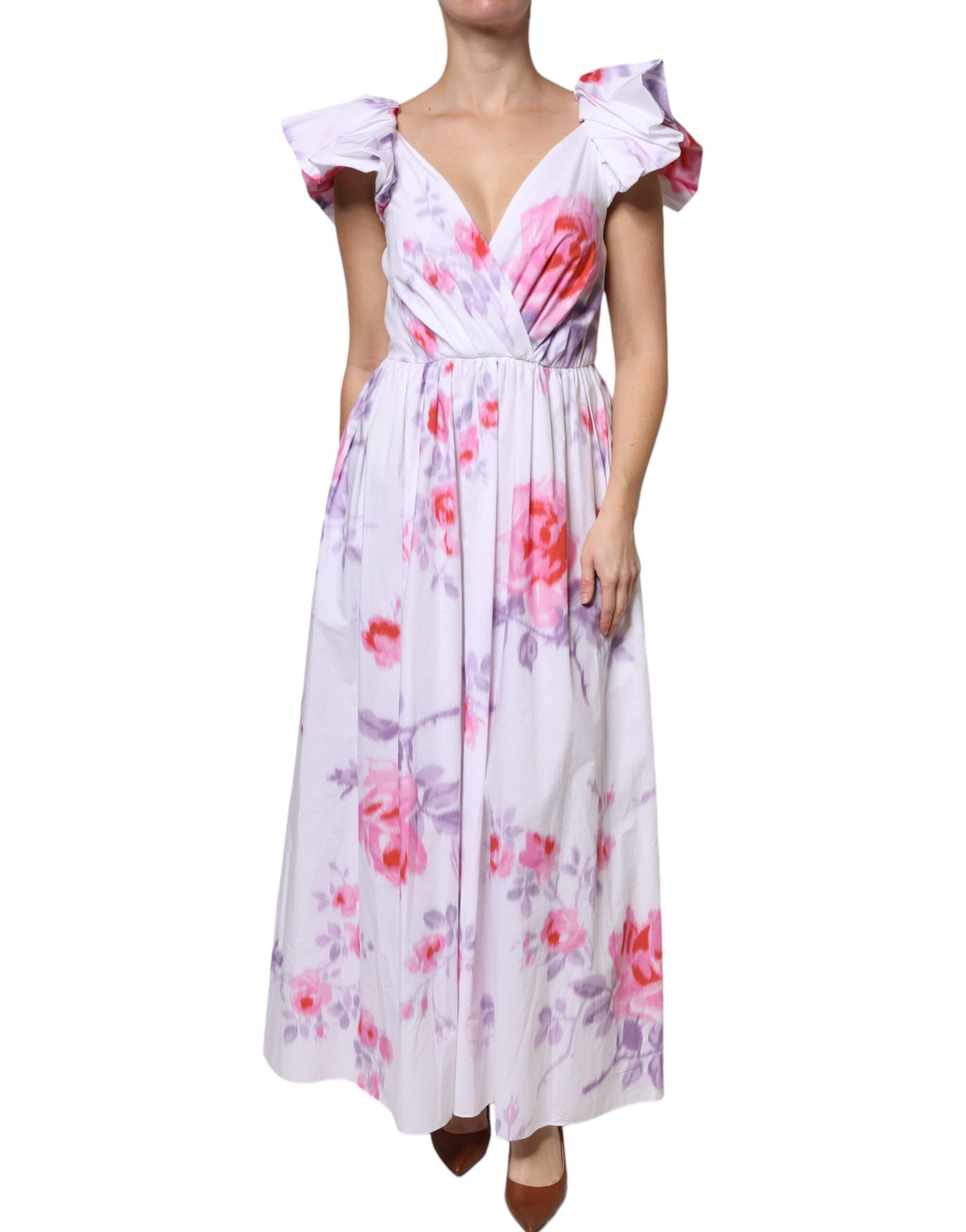 Philosophy White Floral Cotton Maxi Dress | Regal Royce