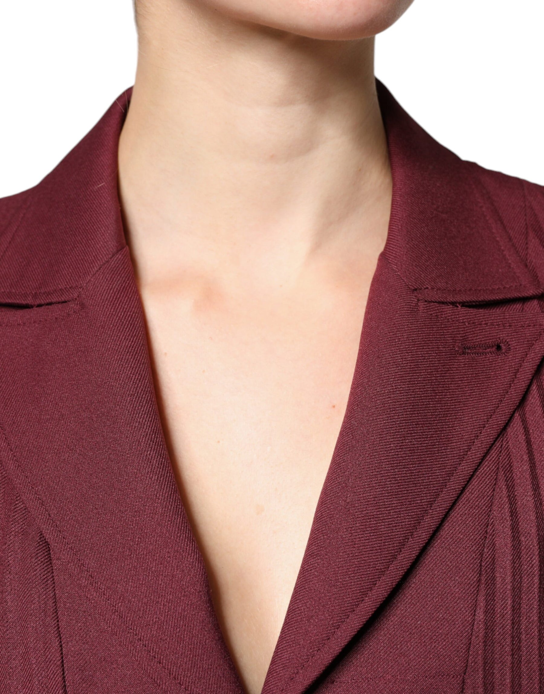 Philosophy Maroon Belted Button Down Dress | Regal Royce