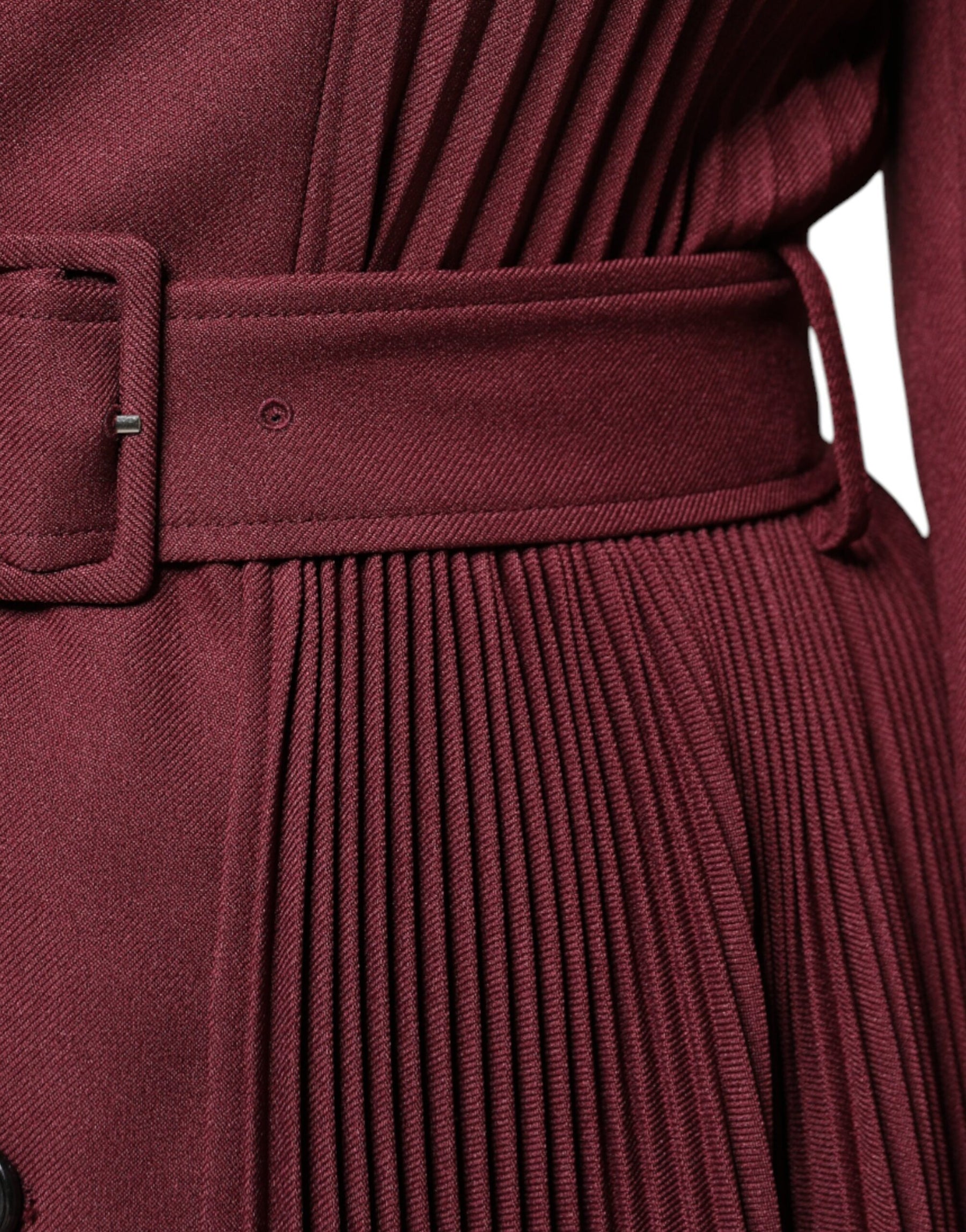 Philosophy Maroon Belted Button Down Dress | Regal Royce
