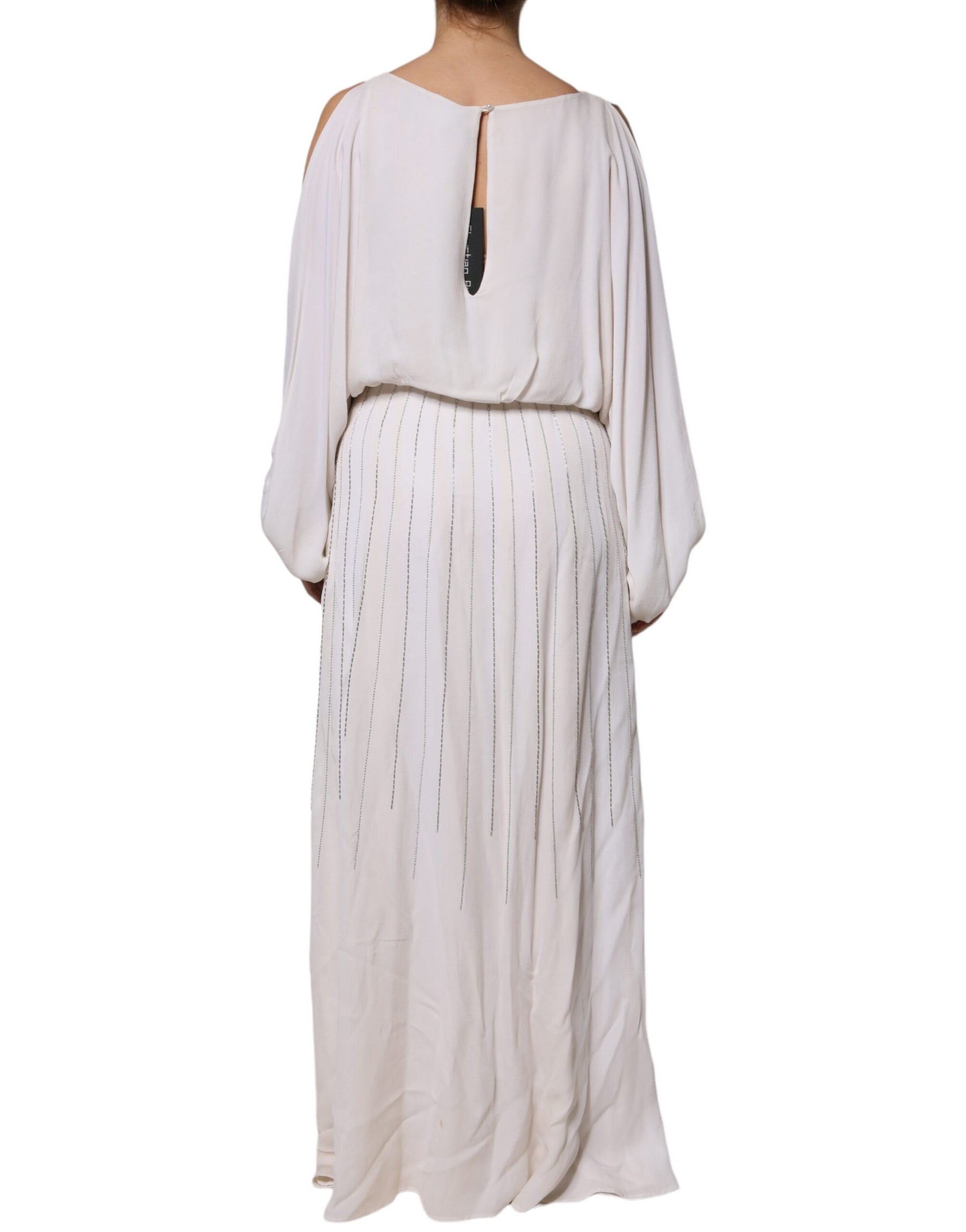 Christian Pellizzari Off White Embellished Long Maxi Dress | Regal Royce