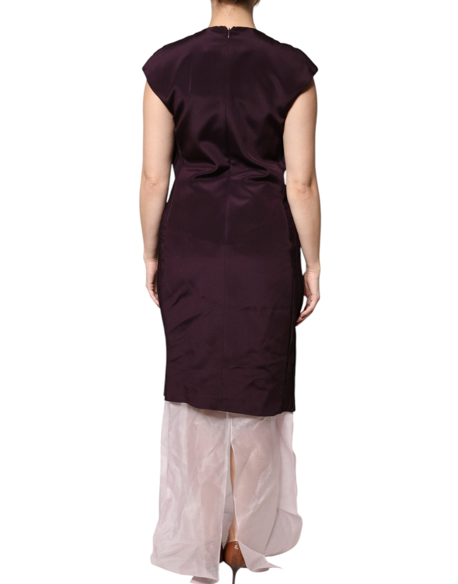 Barbara Casasola Brown Silk Short Sleeves Sheath Maxi Dress | Regal Royce