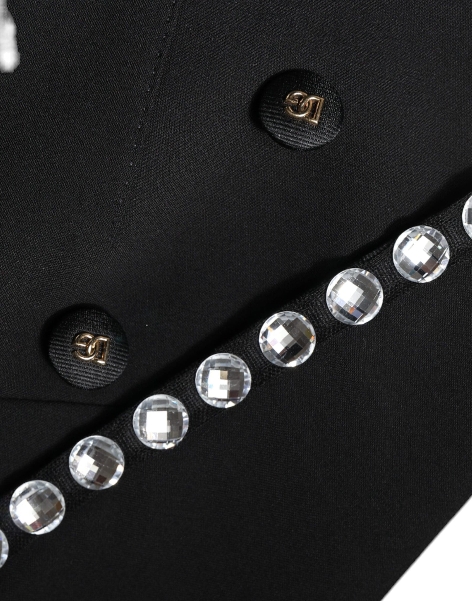 Dolce & Gabbana Black Crystal Double Breasted Blazer Jacket | Regal Royce