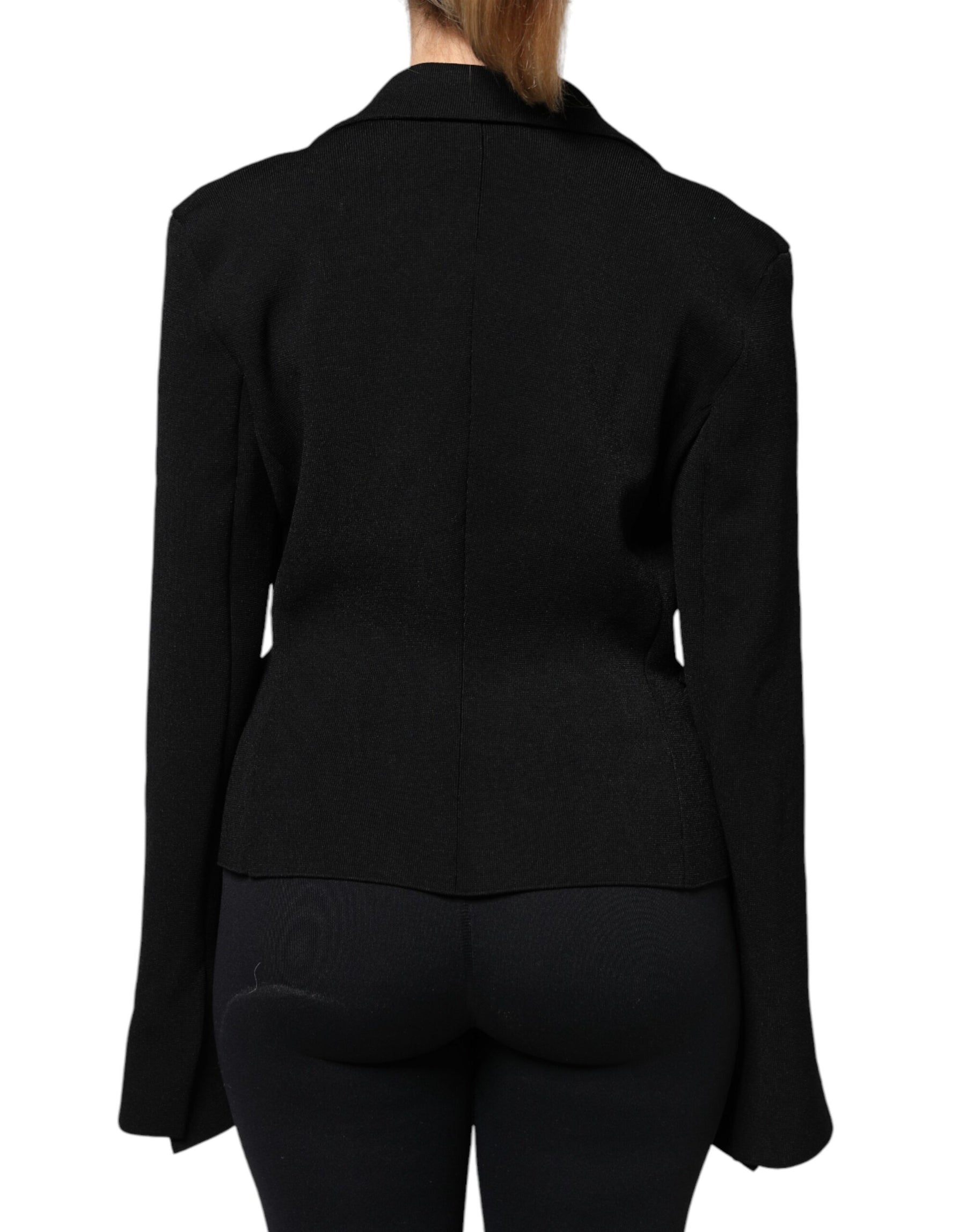 Dolce & Gabbana Black Viscose Single Breasted Blazer Jacket | Regal Royce