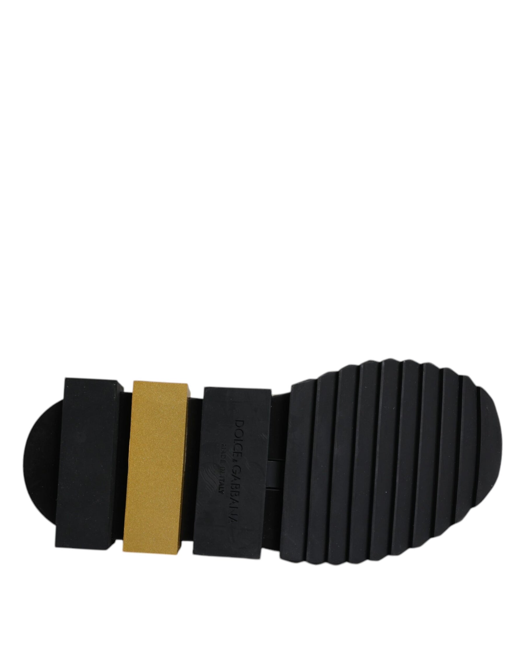 Dolce & Gabbana Gold Glitter Leopard Sorrento Sneakers Shoes | Regal Royce