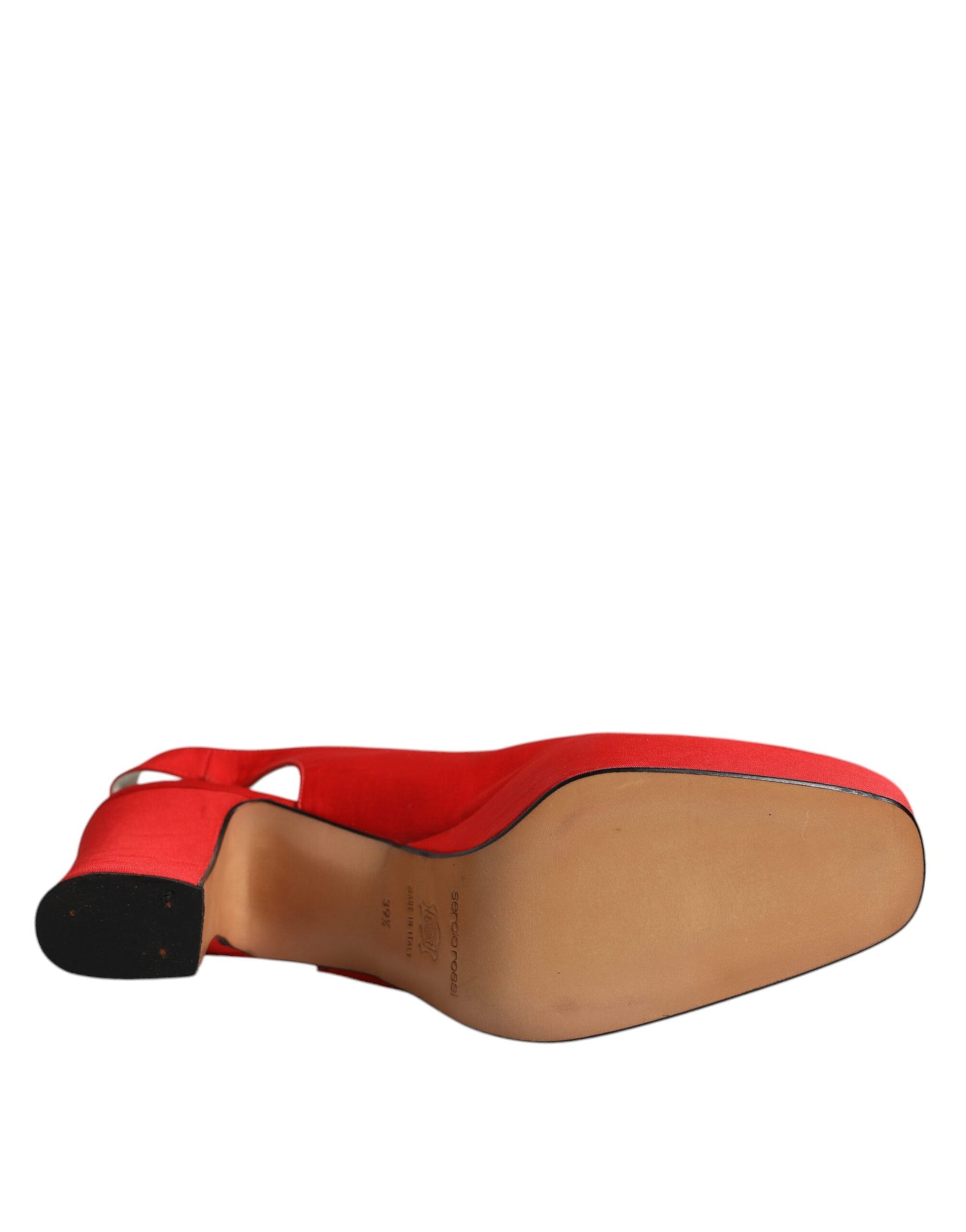 Dolce & Gabbana Red Platform Slingback Heels Sandals Shoes | Regal Royce